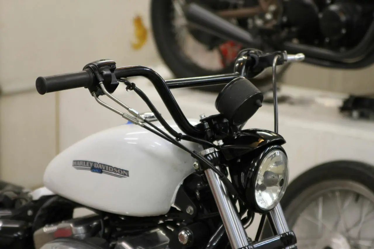 Harley Scrambler Bars - 1" Black Burley Brand Scrambler Bars for Harley Davidson - Image 3