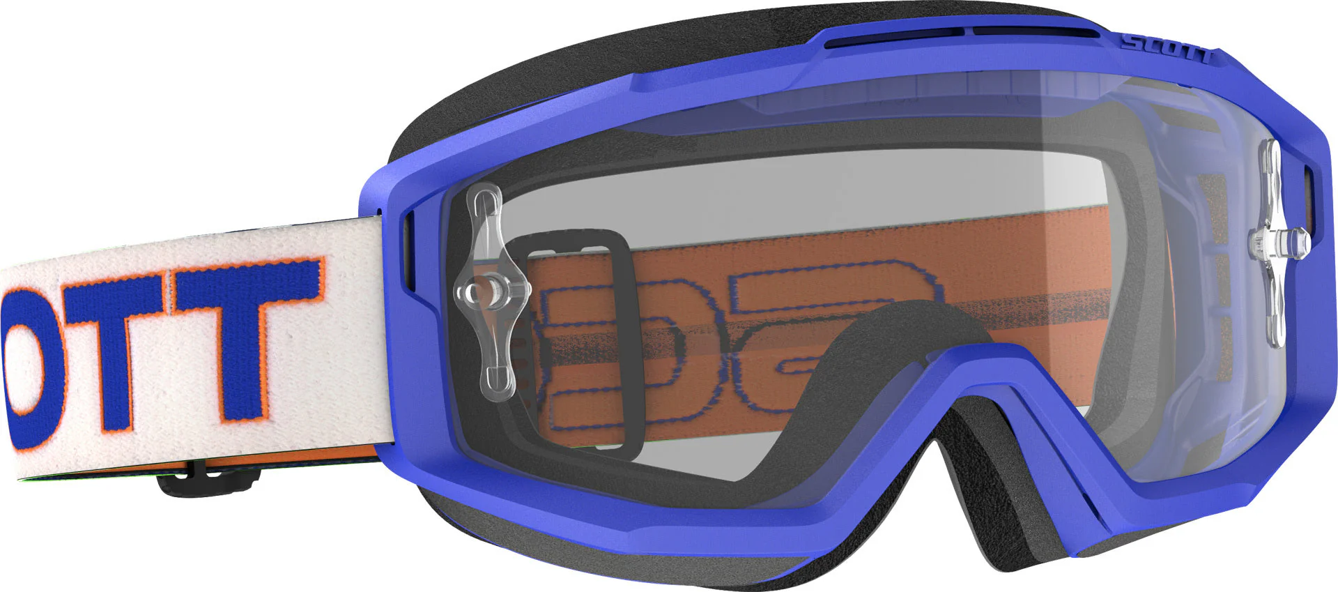 Split Otg Goggle White/Blue W/Clear Works Lens - Image 3