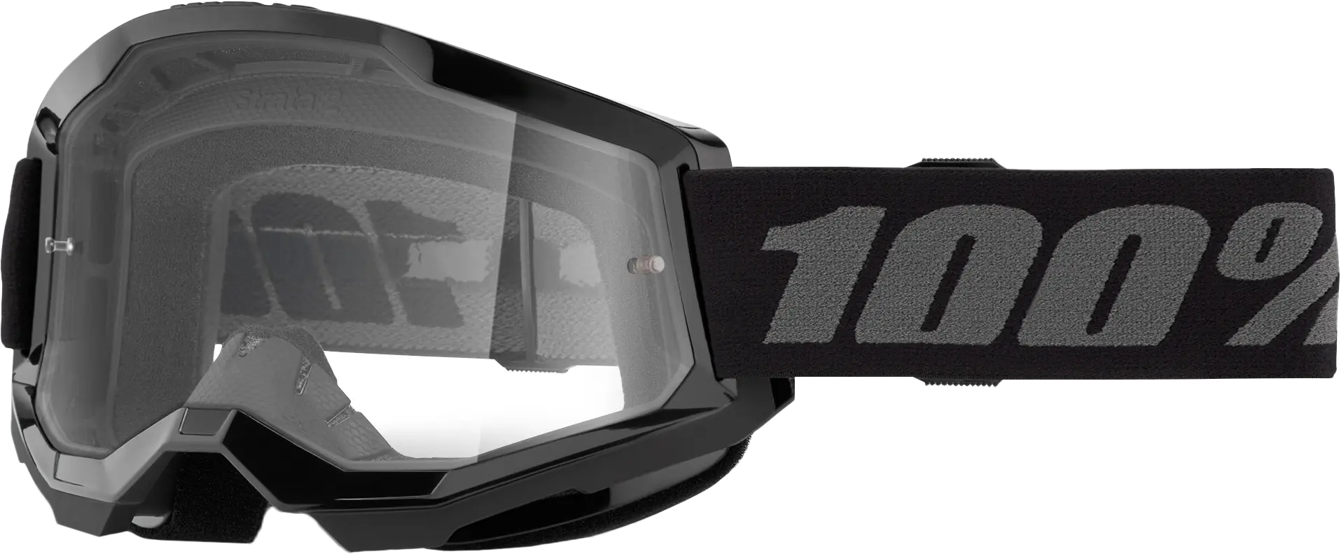 100% Strata 2 Goggle Black Clear Lens