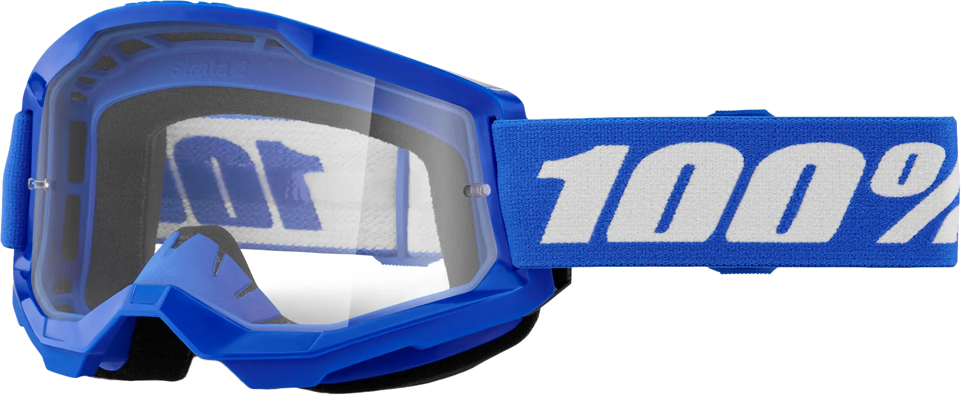 100% Strata 2 Goggle Blue Clear Lens