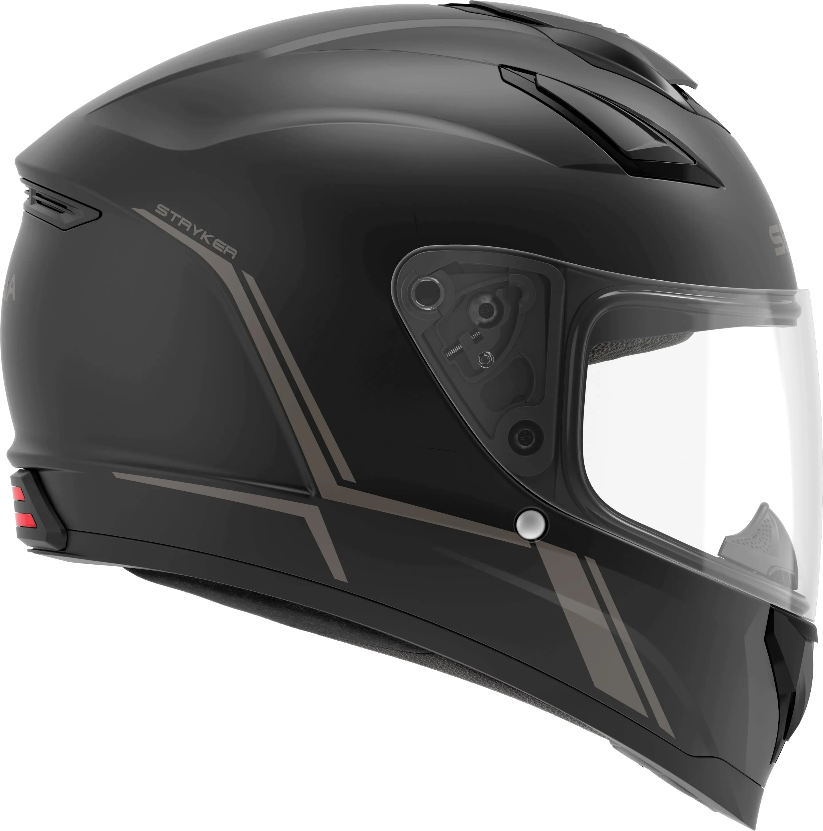 SENA Stryker Full Face Helmet With Mesh Intercom Matte Black - Built In Bluetooth Helmet - Image 4