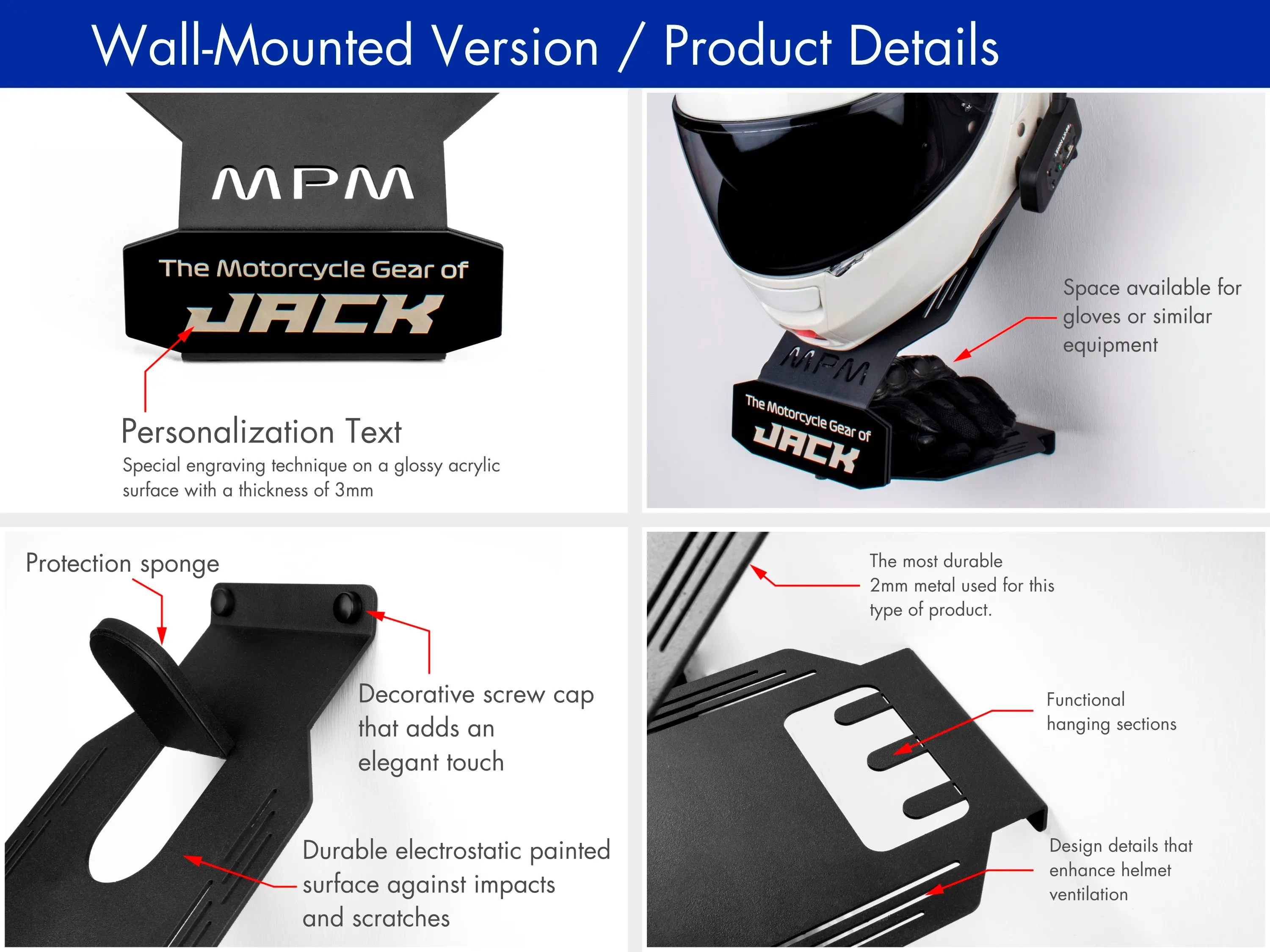 Stylish and Practical Motorcycle Helmet Holders | Organize Your Gear with Ease - Image 6