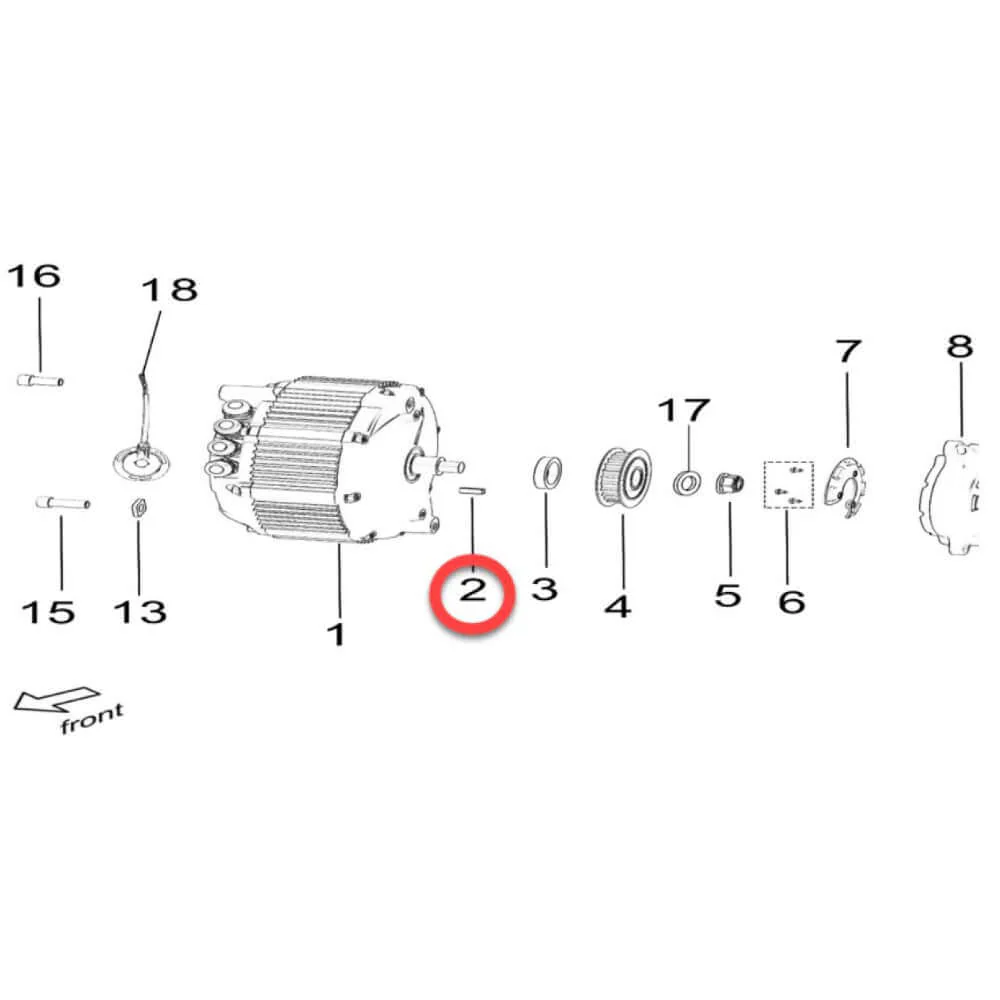 Surron Ultra Bee Motor Woodruff Key - Image 2