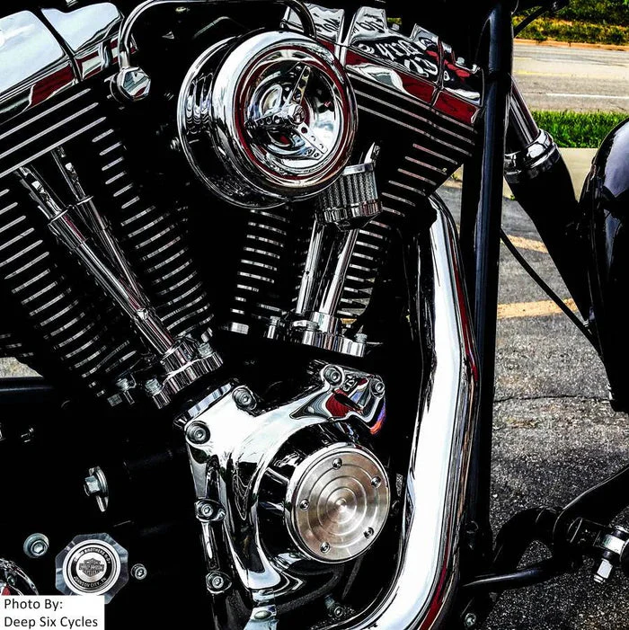 TC Bros. Chrome Louvered Air Cleaner for HD CV Carbs & EFI - Image 3