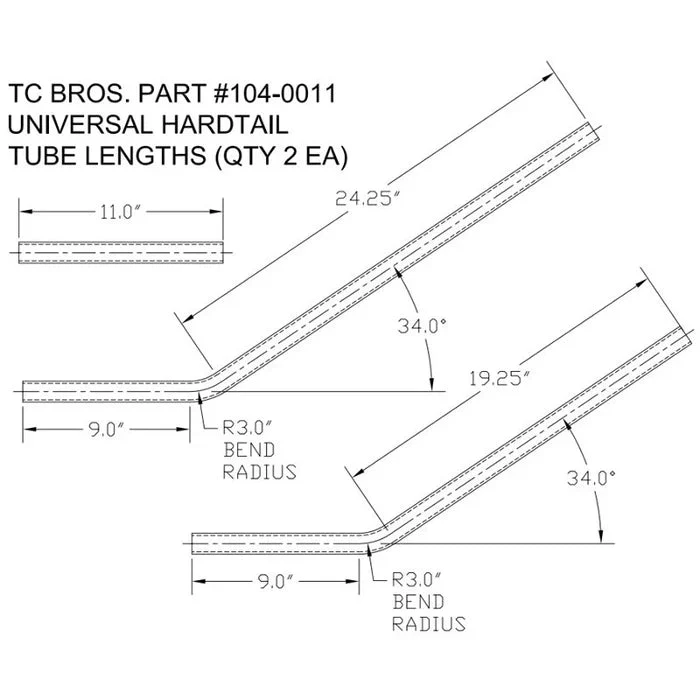 TC Bros. Universal Weld-On Hardtail Frame Kit - Image 2