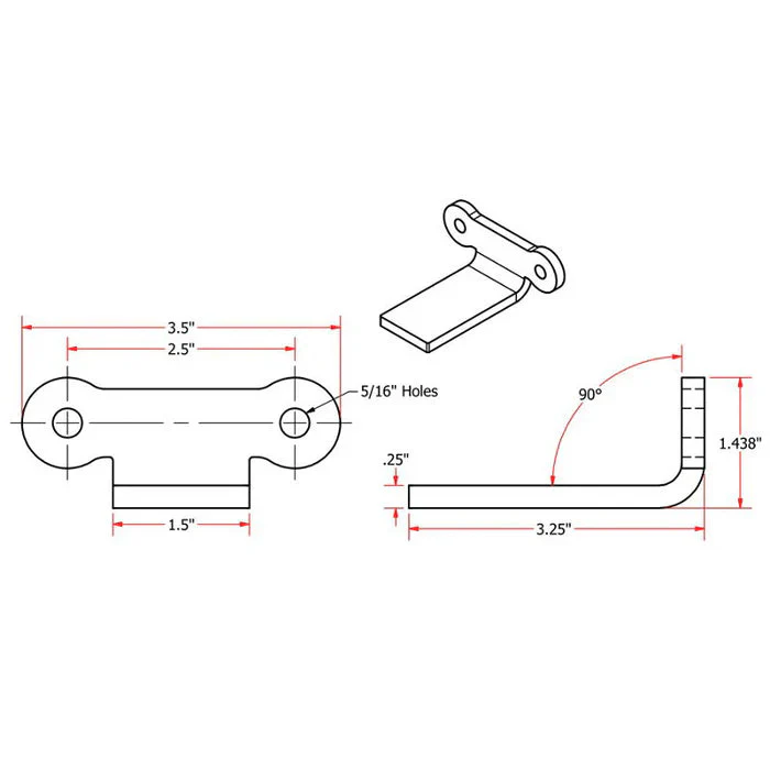 TC Bros. Weld On Rear Fender Mount for Bobbers & Choppers - Image 2