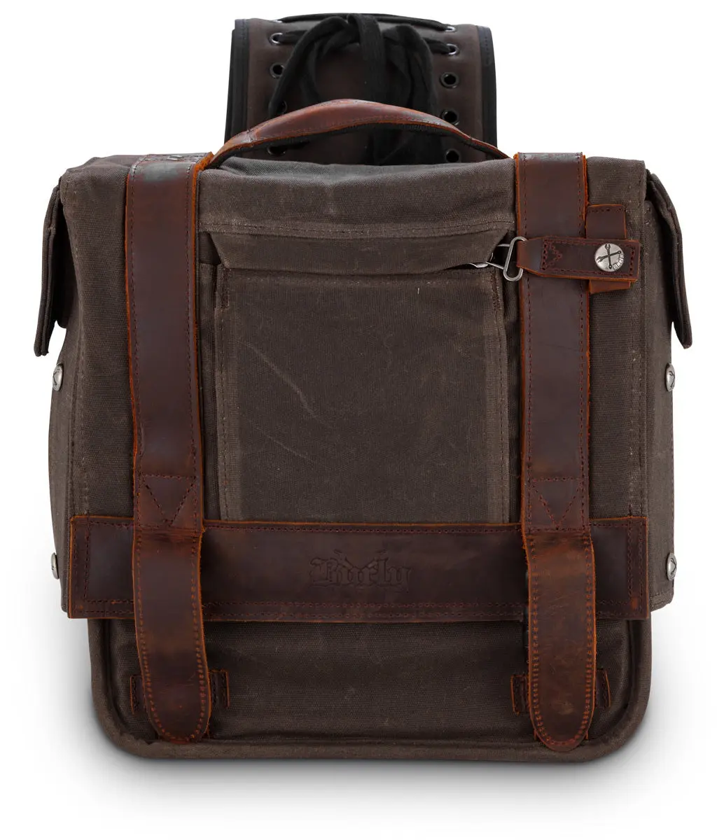 Burley Throwover Saddlebag - Dark Oak - Image 4