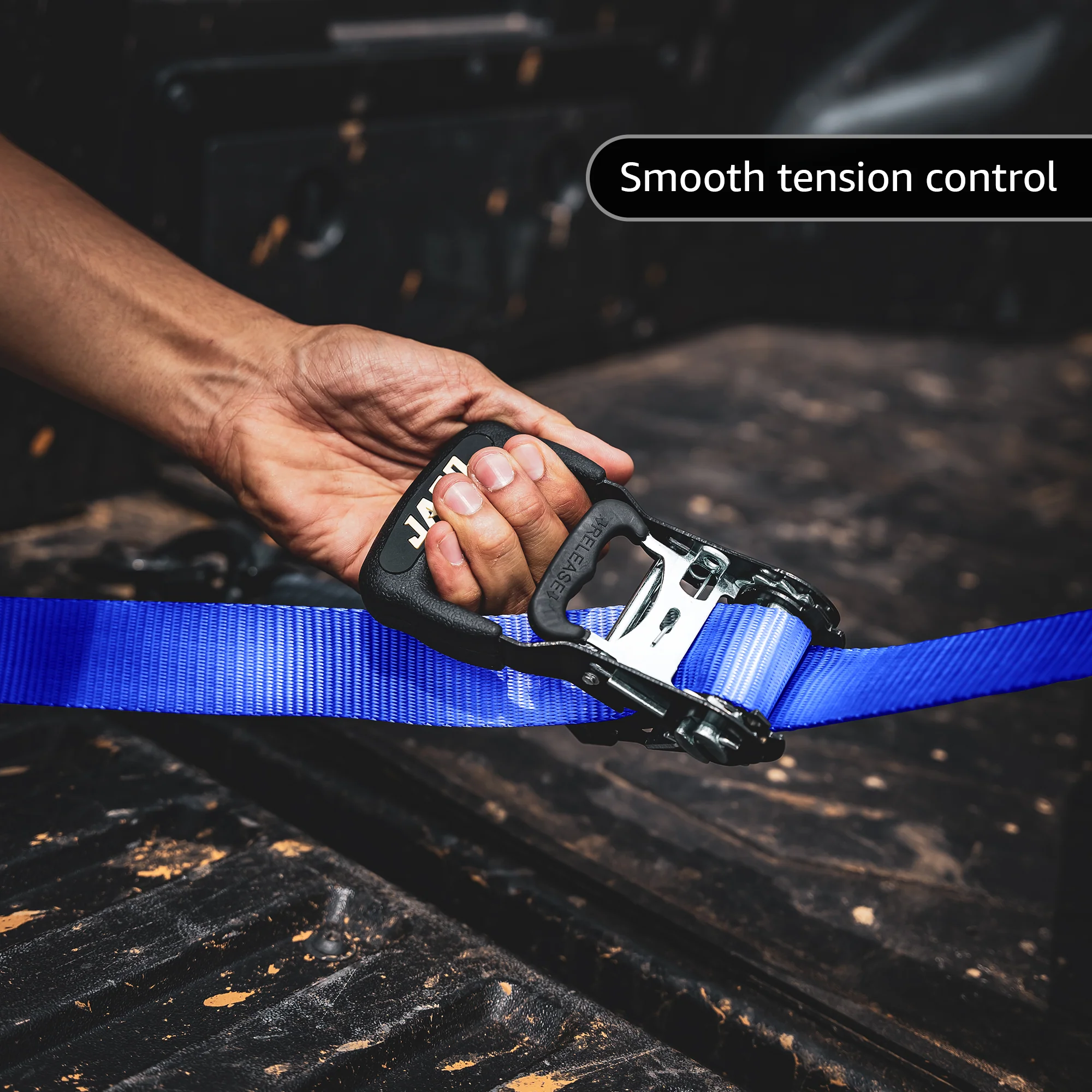 Tie Down Ratchet Straps with Soft Loops (1.6 in x 8 ft) - Heavy Duty Set | AAR Certified Break Strength (5,208 lbs) - Image 15