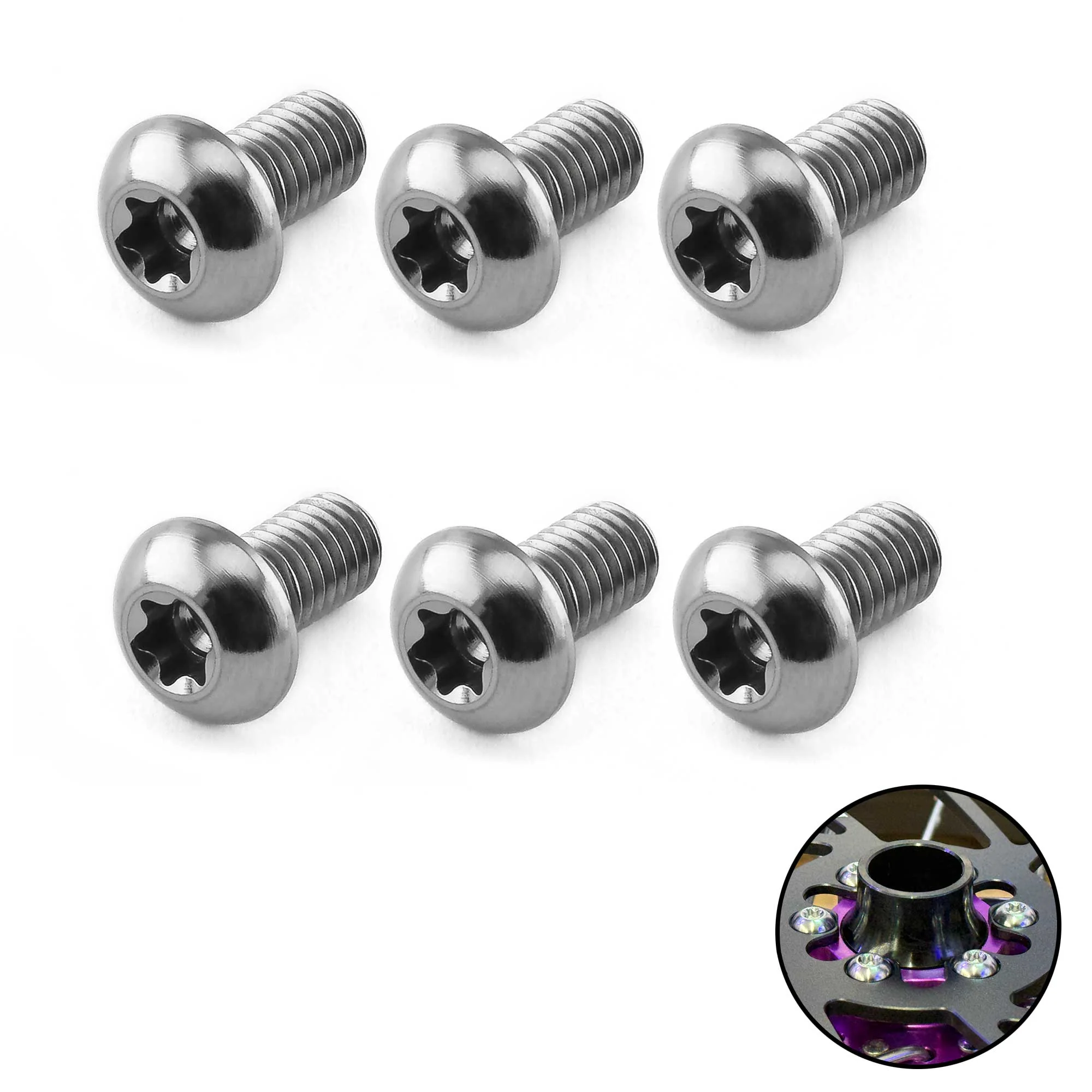 Rippin Moto Titanium Front Rotor Bolts (6 Pack) for Sur-Ron, E-Ride PRO & Talaria - Image 2