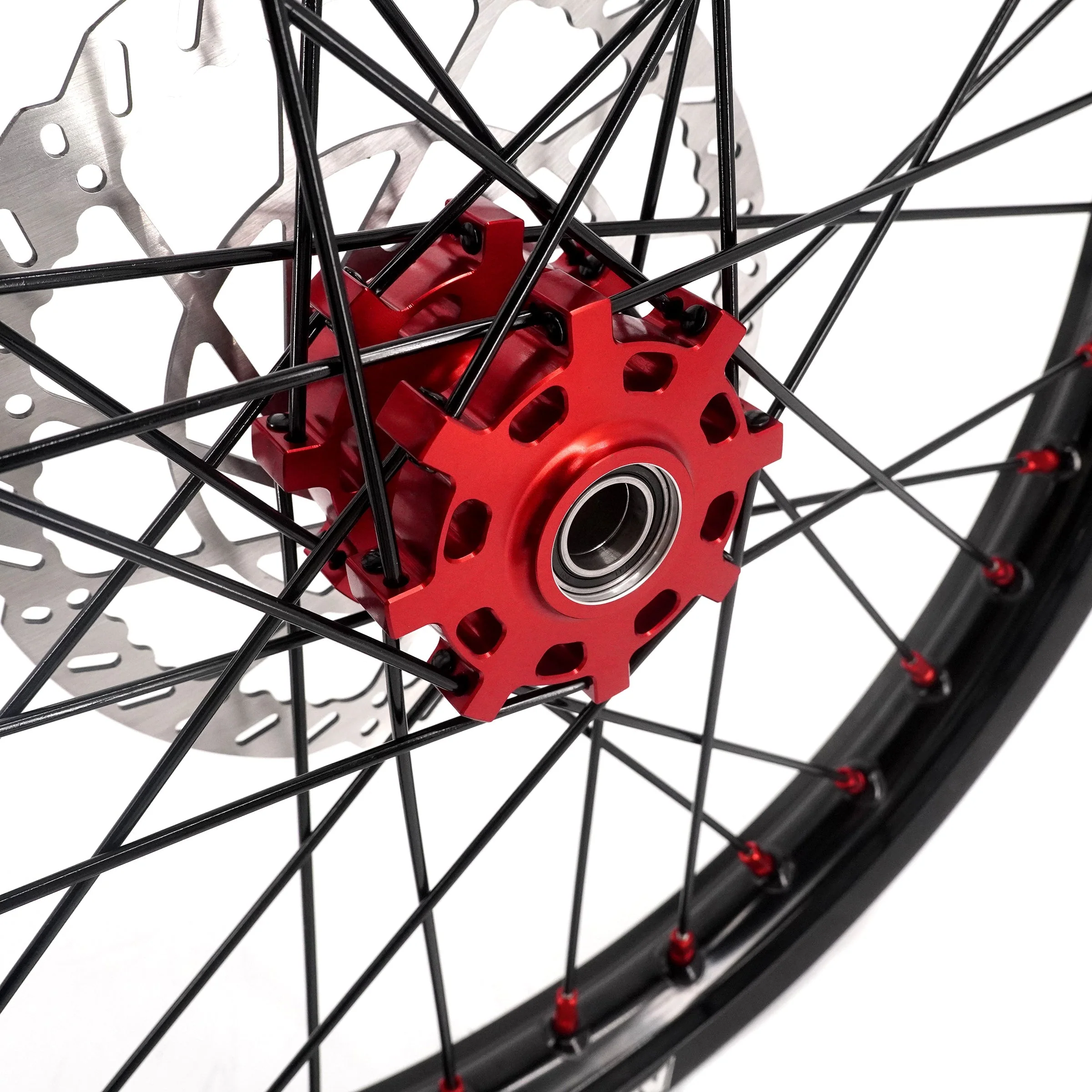 US Stock KKE 1.6*19" & 1.85*16" New Style E-bike Wheels Rim For SurRon Light Bee-X 2019-2025 Red Nipples - Image 4
