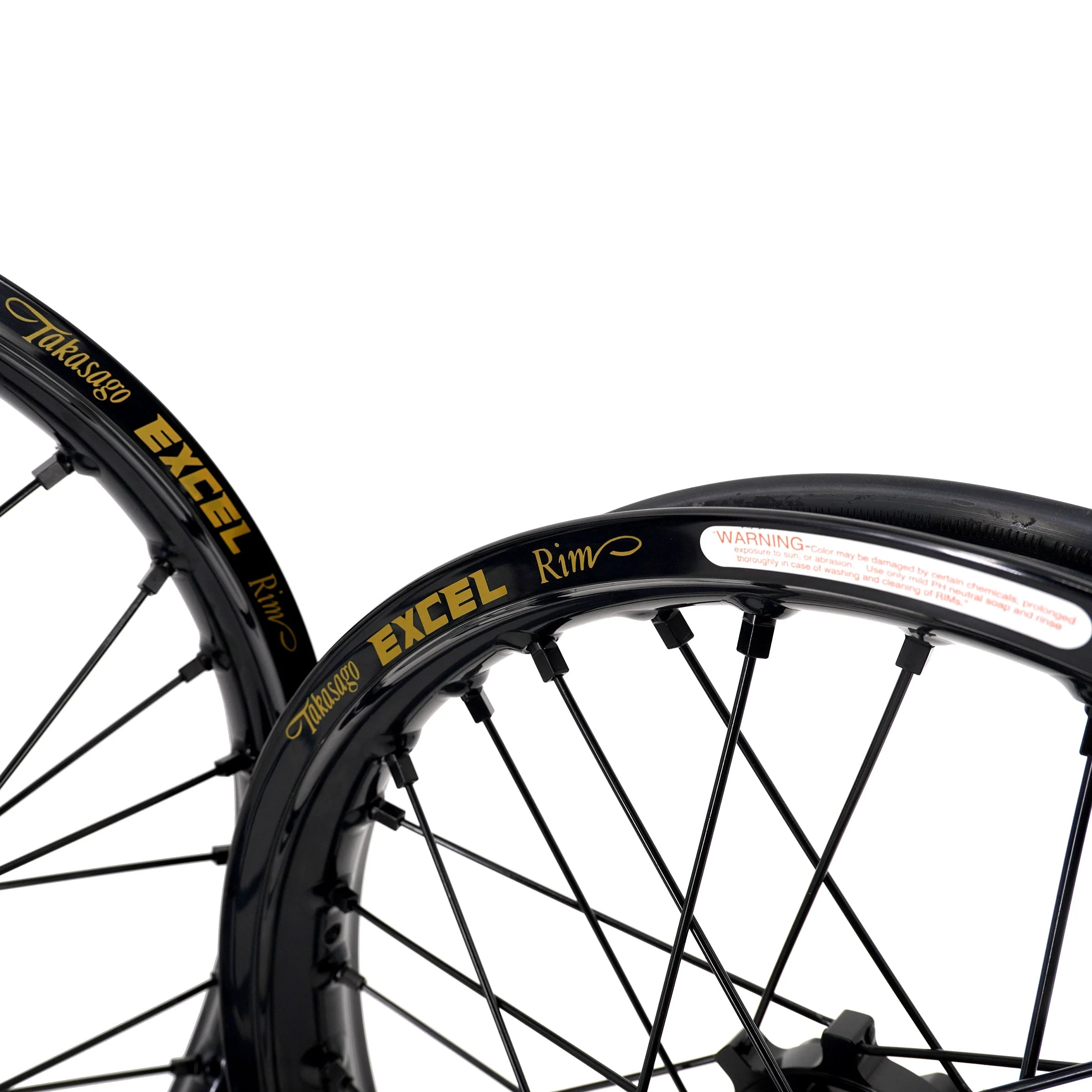KKE 19" & 16" Spoke Alloy Wheels Fit Talaria Sting MX3 / R MX4 Electric E-bike Black Takasago EXCEL Rims - Image 2