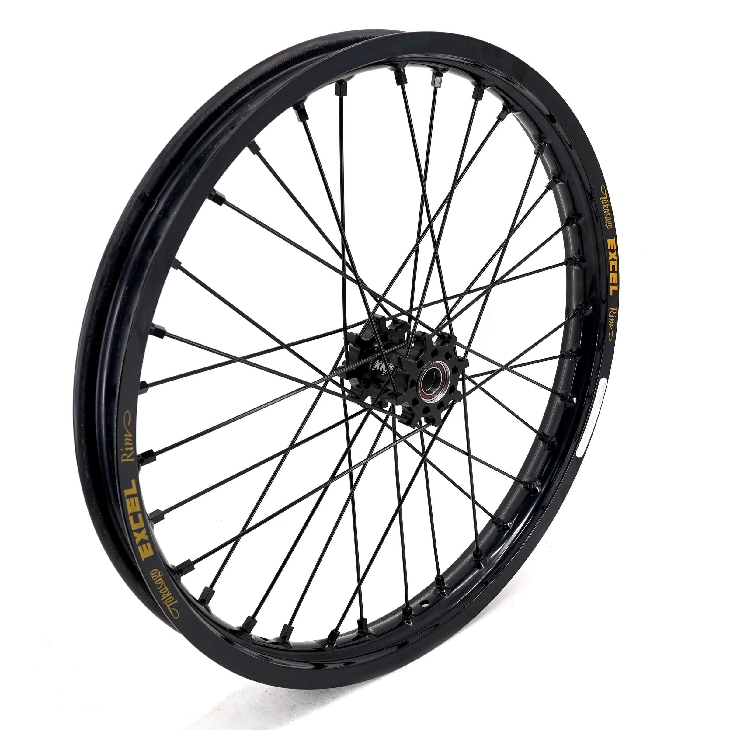 KKE 19" & 16" Spoke Alloy Wheels Fit Talaria Sting MX3 / R MX4 Electric E-bike Black Takasago EXCEL Rims - Image 4