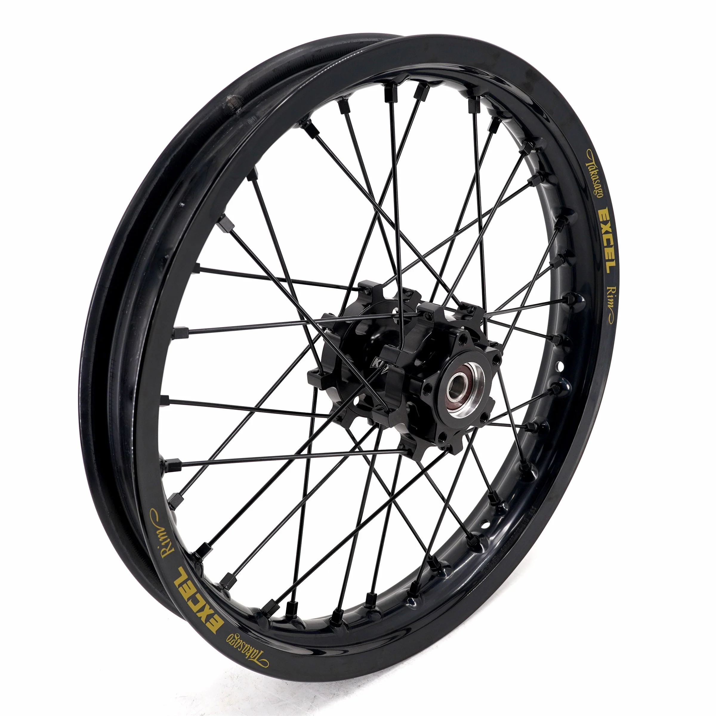 KKE 19" & 16" Spoke Alloy Wheels Fit Talaria Sting MX3 / R MX4 Electric E-bike Black Takasago EXCEL Rims - Image 9