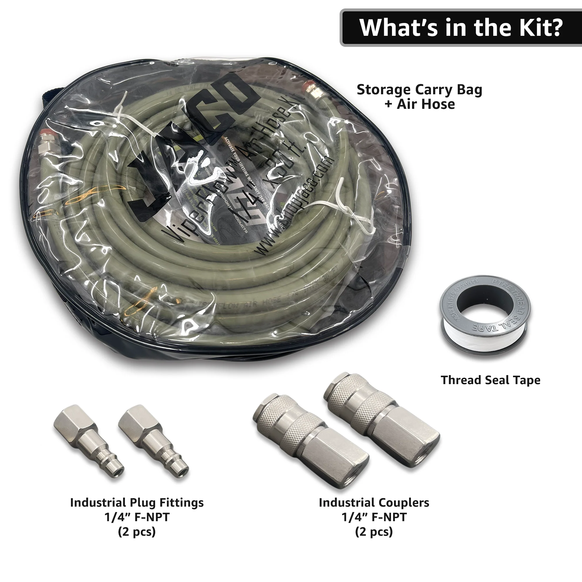 ViperFlow Poly Air Hose Kit - 1/4" x 30 ft. - Image 9