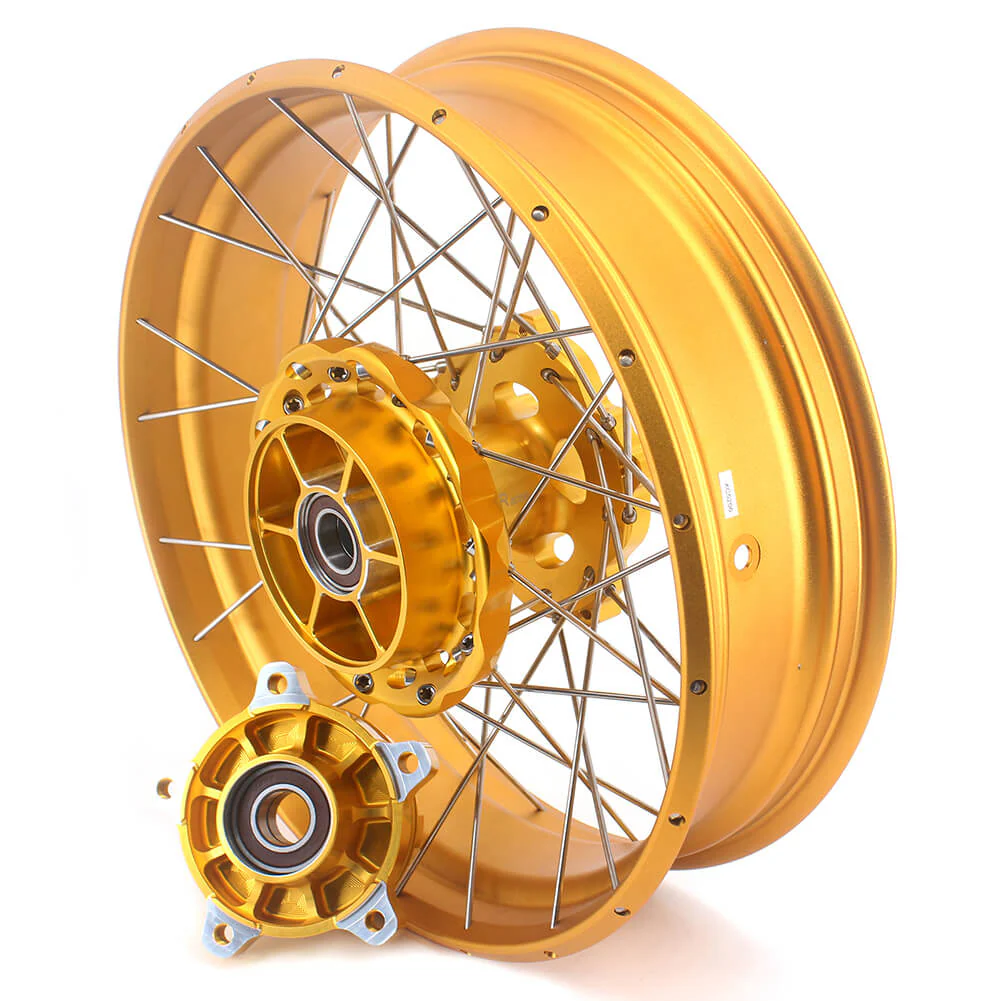 VMX 19 17 Inch CUSH Drive For BMW F750GS 2019-2024 Tubeless Alloy Spoke Wheels Gold Hub - Image 5