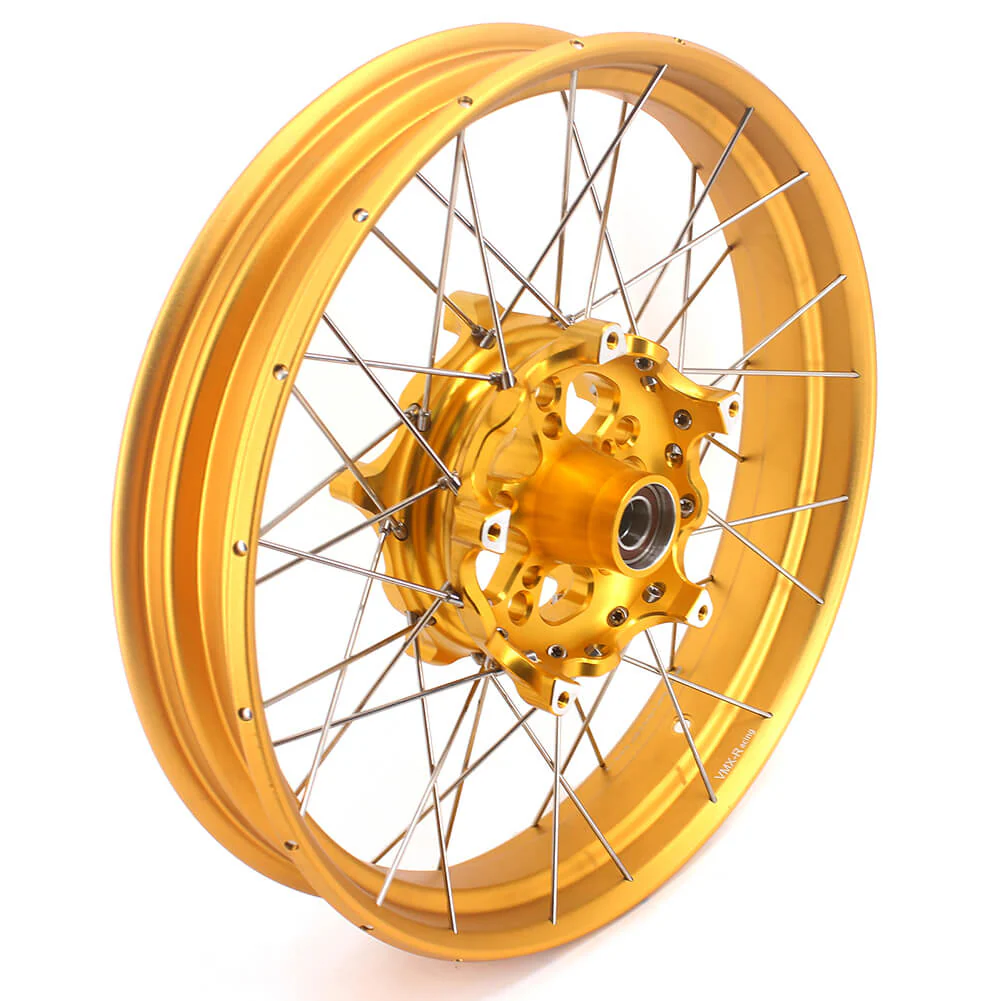 VMX 19 17 Inch CUSH Drive For BMW F750GS 2019-2024 Tubeless Alloy Spoke Wheels Gold Hub - Image 9
