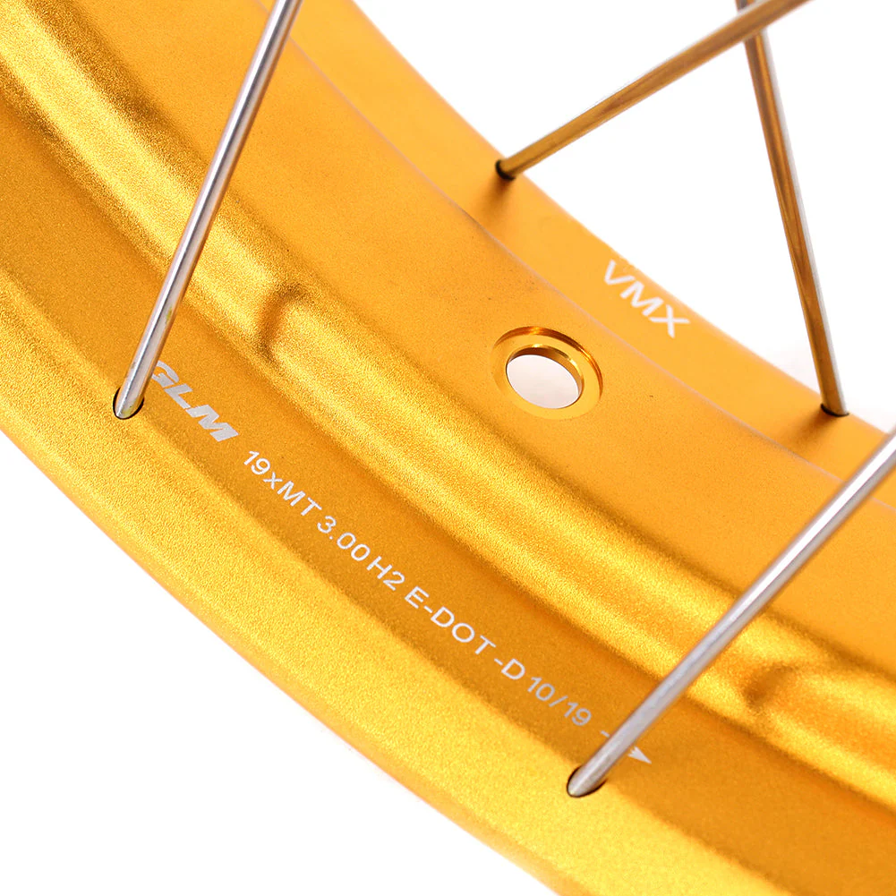 VMX-Racing 19in. 17in. Tubeless Wheels Fit For BMW F750GS 2019-2024 Gold GLM Rims - Image 12