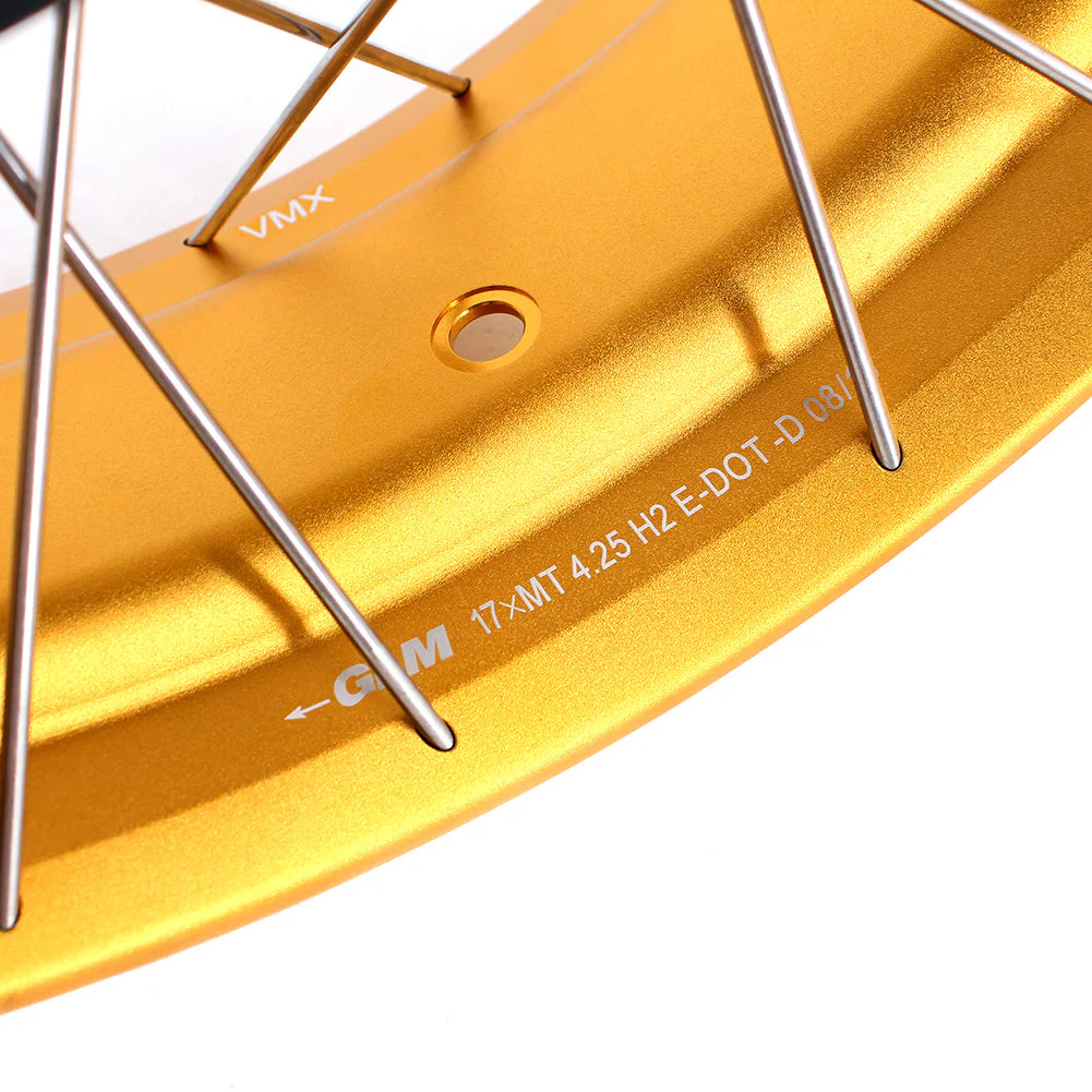 VMX-Racing 19in. 17in. Tubeless Wheels Fit For BMW F750GS 2019-2024 Gold GLM Rims - Image 17
