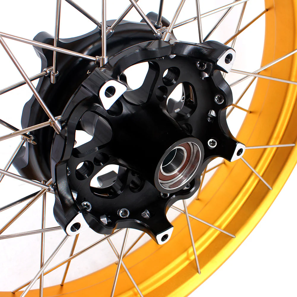VMX-Racing 19in. 17in. Tubeless Wheels Fit For BMW F750GS 2019-2024 Gold GLM Rims - Image 9