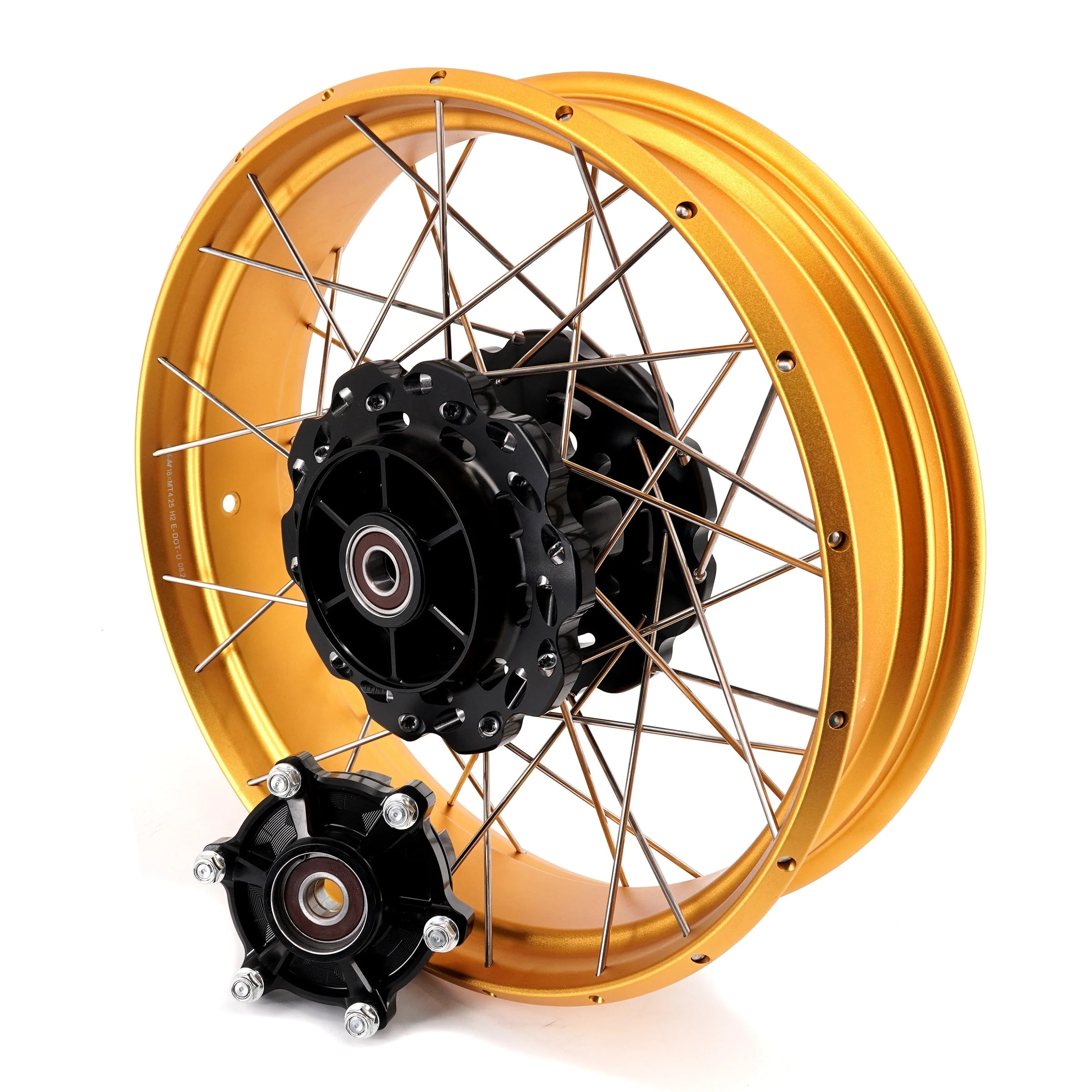 VMX-Racing 21" 18" Tubeless Wheels Fit Yamaha Tenere 700 2019-2025 Gold Rims - Image 10