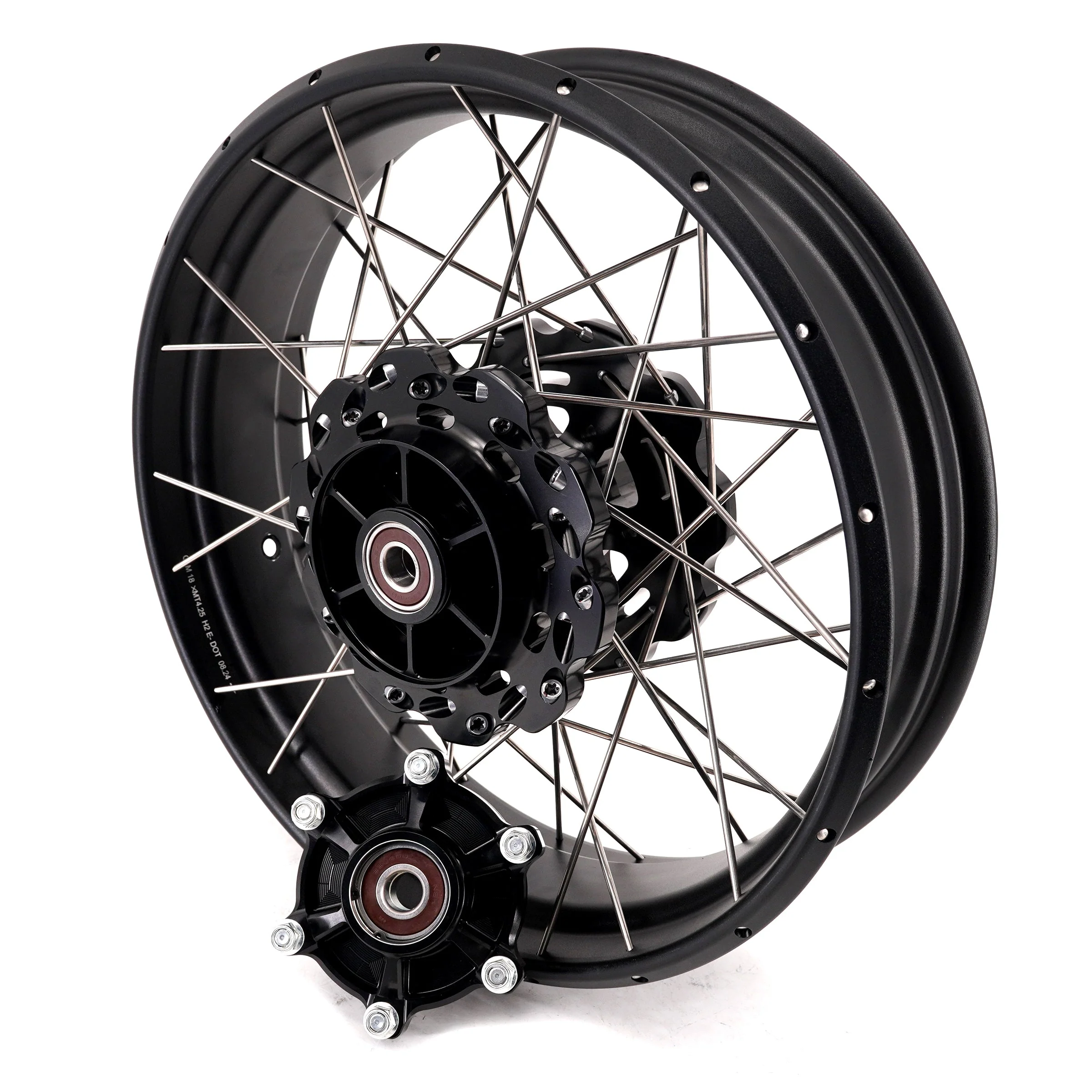 VMX-Racing 21" 18" Tubeless Wheels Fit Yamaha Tenere 700 2019-2025 Black Spoke Rims - Image 12