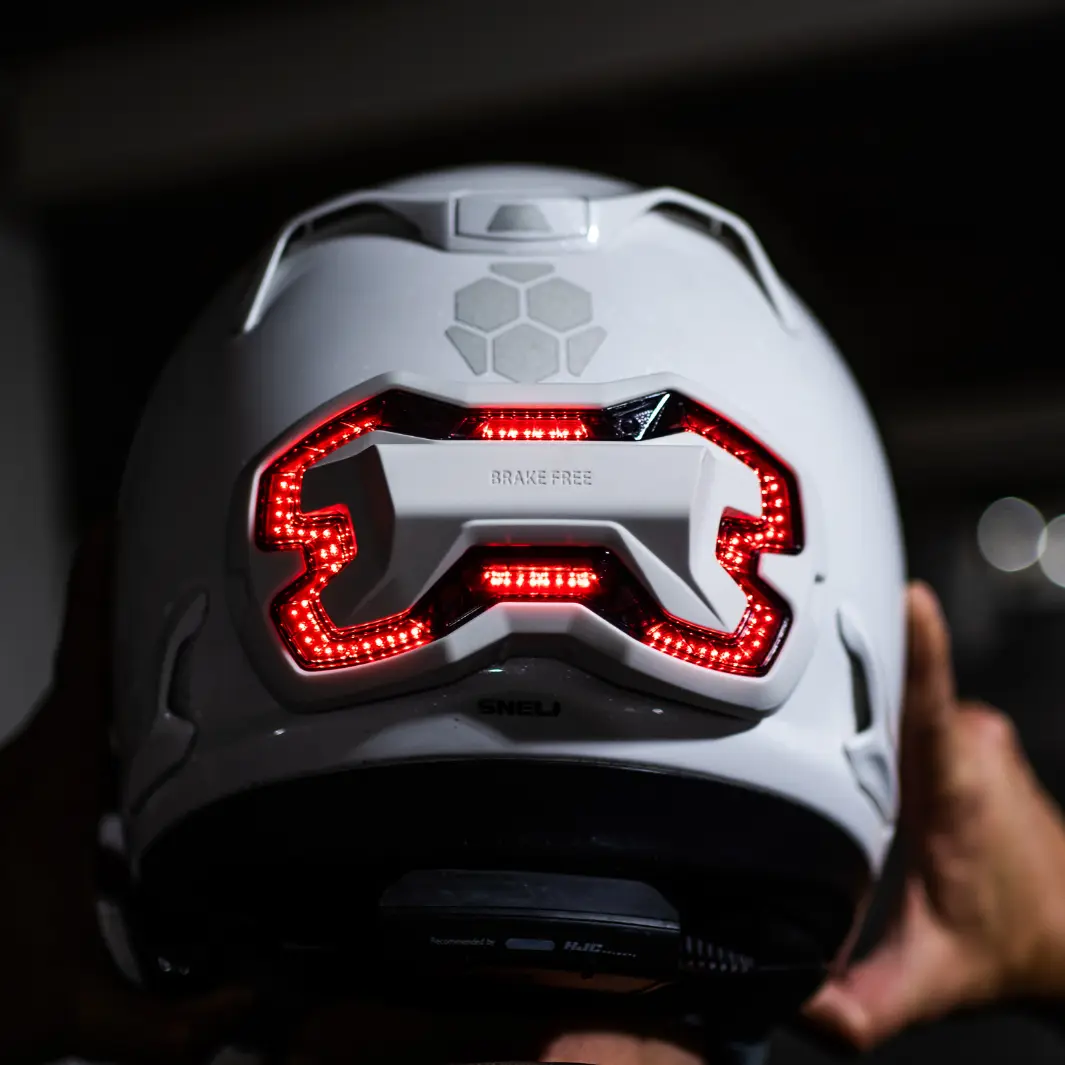 Helmet Brake Light - White Brake Free Universal Motorcycle Helmet  Brake Light (Original) - Image 3