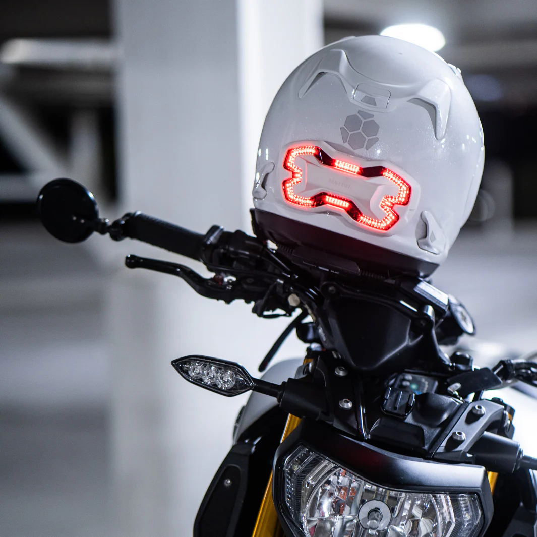 Helmet Brake Light - White Brake Free Universal Motorcycle Helmet  Brake Light (USB-C version) - Image 7