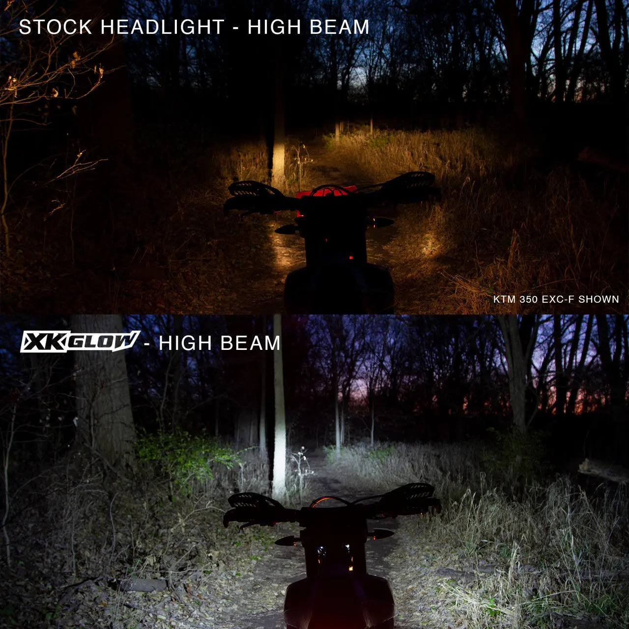 XK Glow KTM Headlight Upgrade Kit - 2014 - 2023 - KTM - 250 XC, 250 XC-W, 250 XCF-W, 300 XC-W, 300 XC-W Six Days, 350 XCF-W, 450 XCF-W, 500 EXC-F, 500 XCF-W - Image 5
