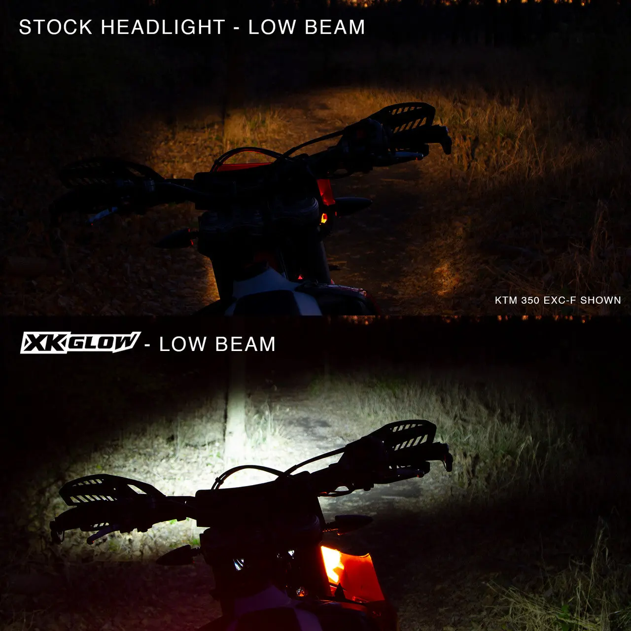 XK Glow KTM Headlight Upgrade Kit - 2017 - 2023 - KTM - 150 XC-W, 200 XC-W, 250 EXC, 250 EXC-F, 250 XC-W TPi, 350 EXC-F, 450 EXC-F, 500 EXC-F Six Days - Image 3