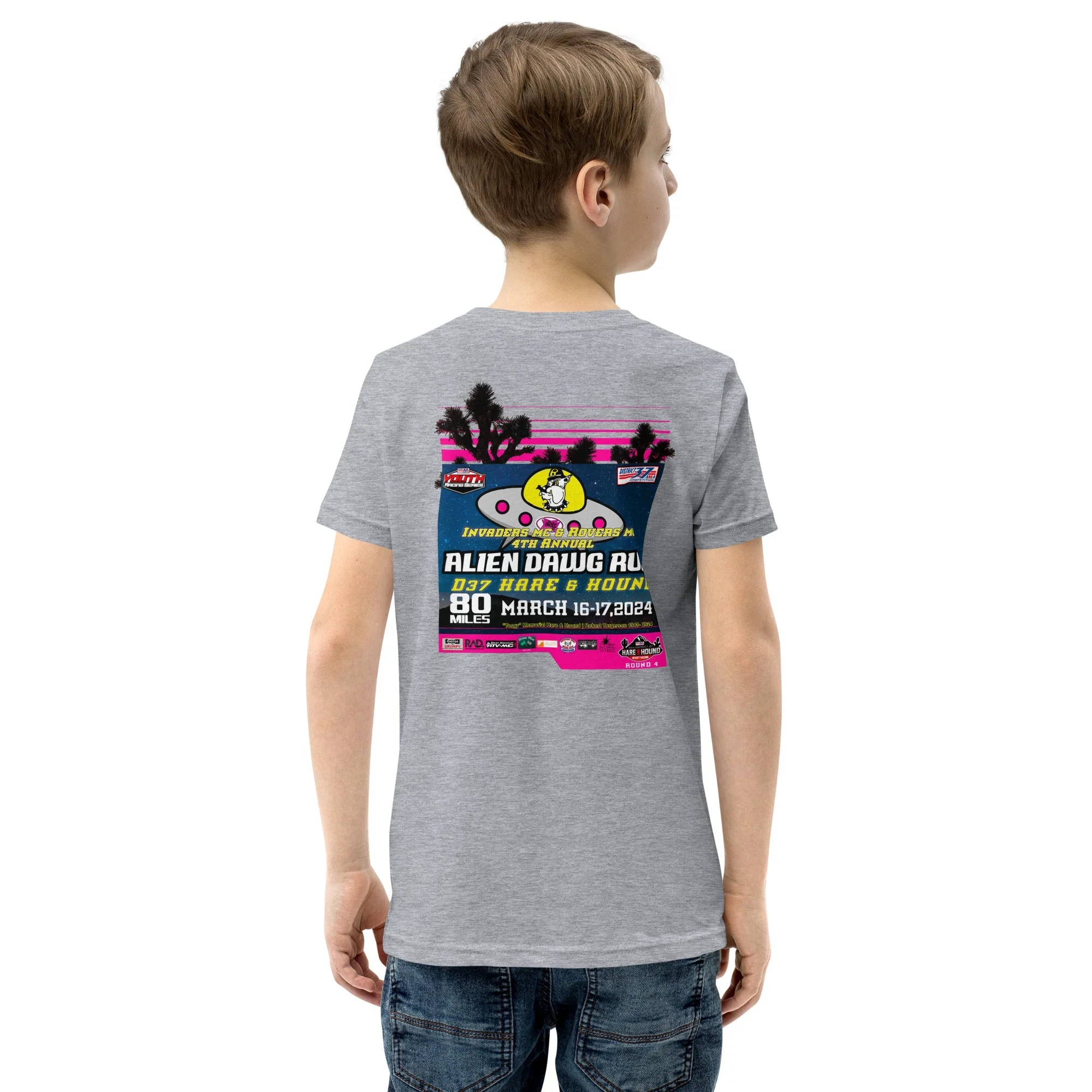 Youth 2024 Alien Dawg Run - Rovers MC & Invaders MC Hare & Hound Event T-Shirt - Image 6