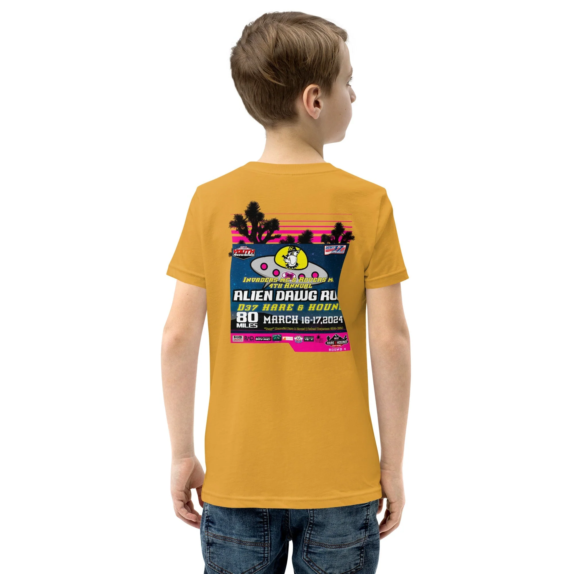 Youth 2024 Alien Dawg Run - Rovers MC & Invaders MC Hare & Hound Event T-Shirt - Image 8
