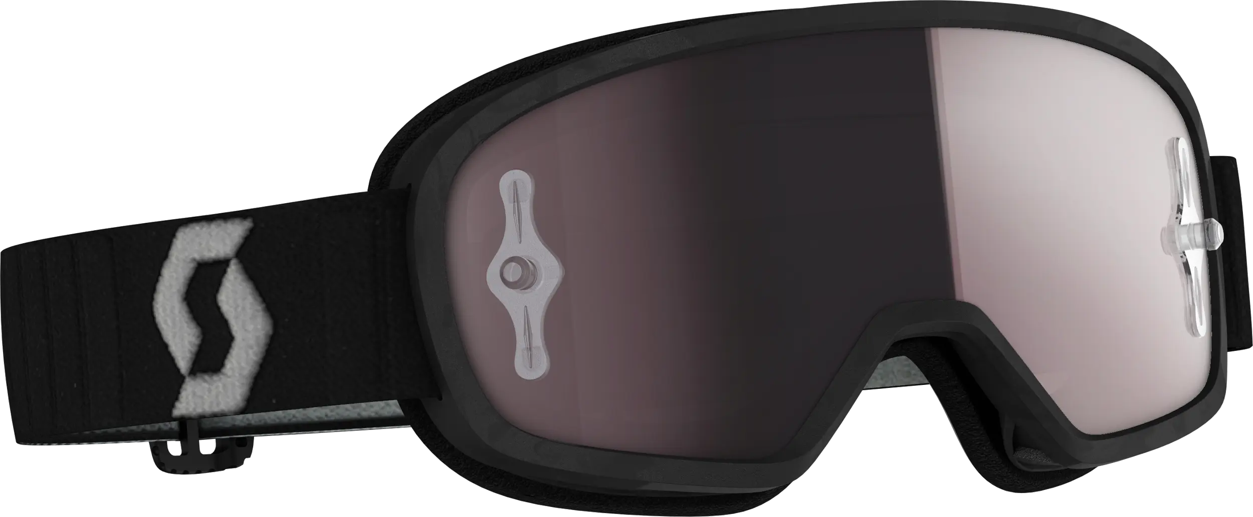 Youth Buzz Mx Pro Goggle Blk/Grey W/Silver Chrome Works - Image 2