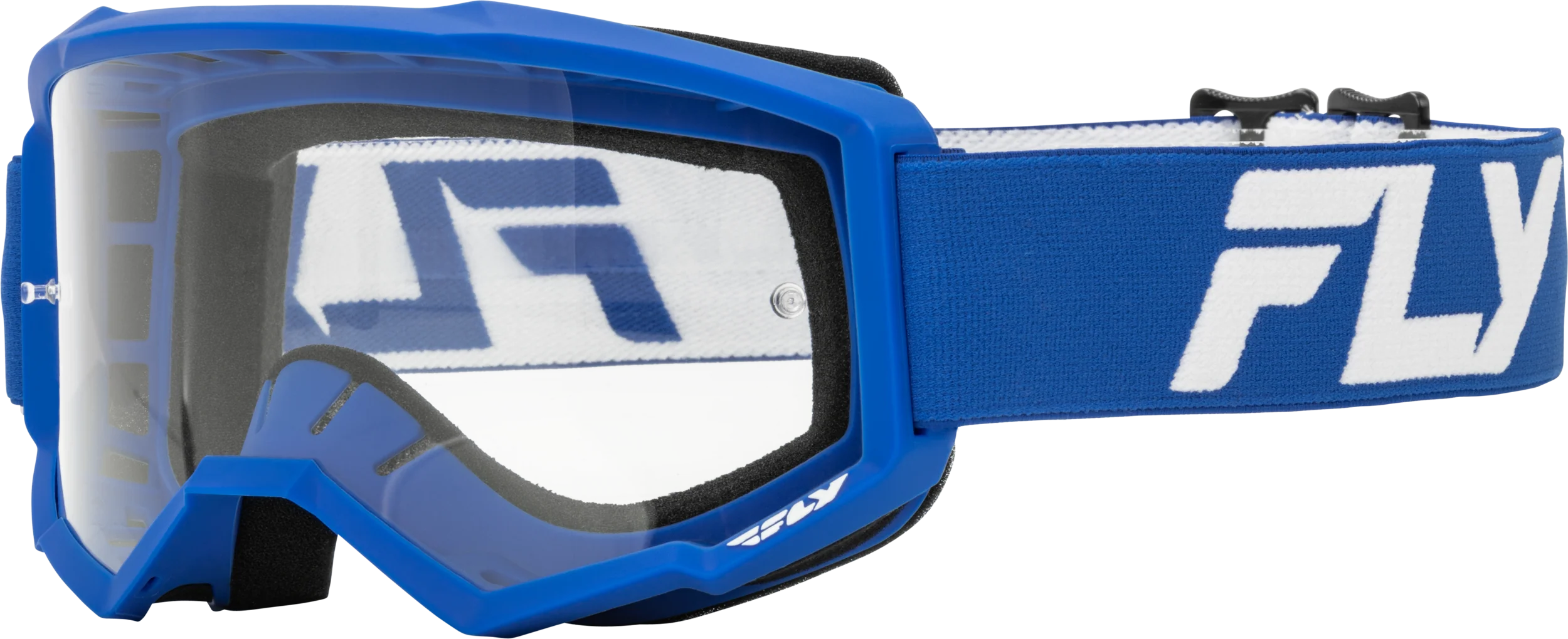 Youth Focus Goggle Blue/White W/ Clear Lens - Image 2
