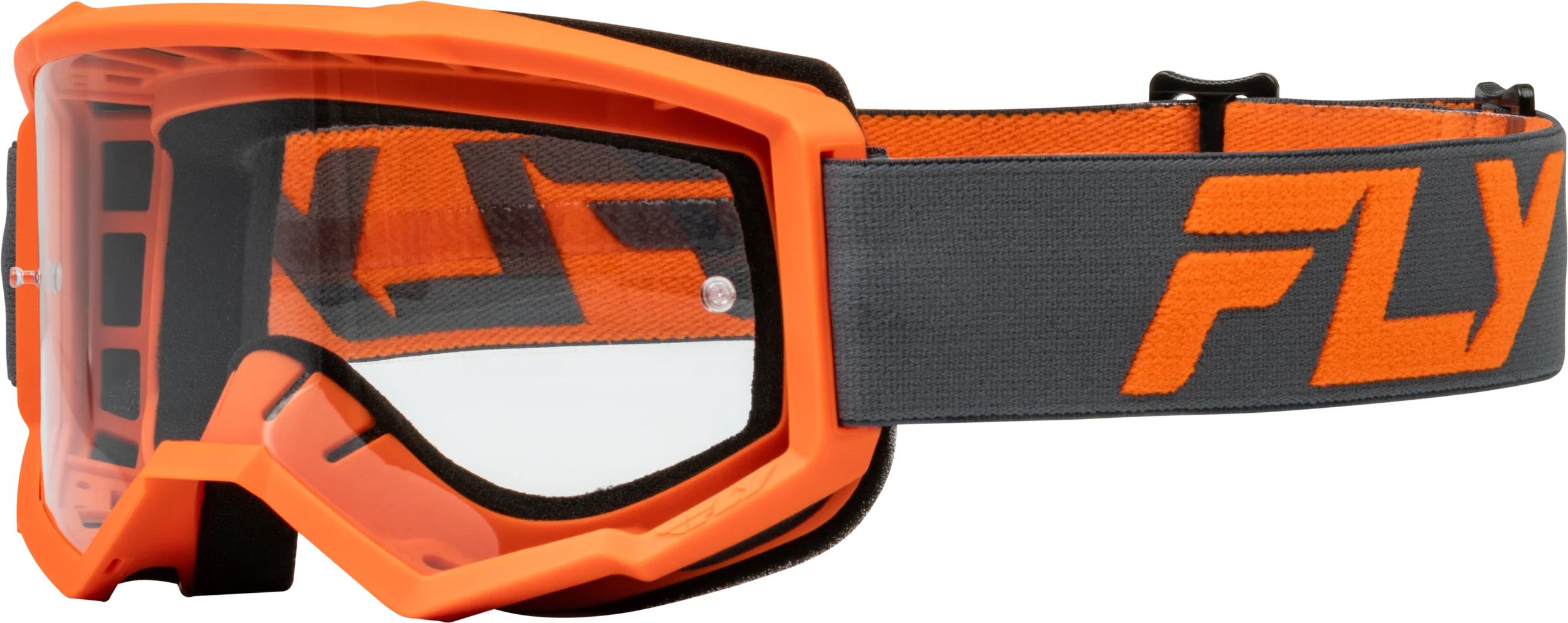 Youth Focus Goggle Char/Orange W/ Clear Lens - Image 2