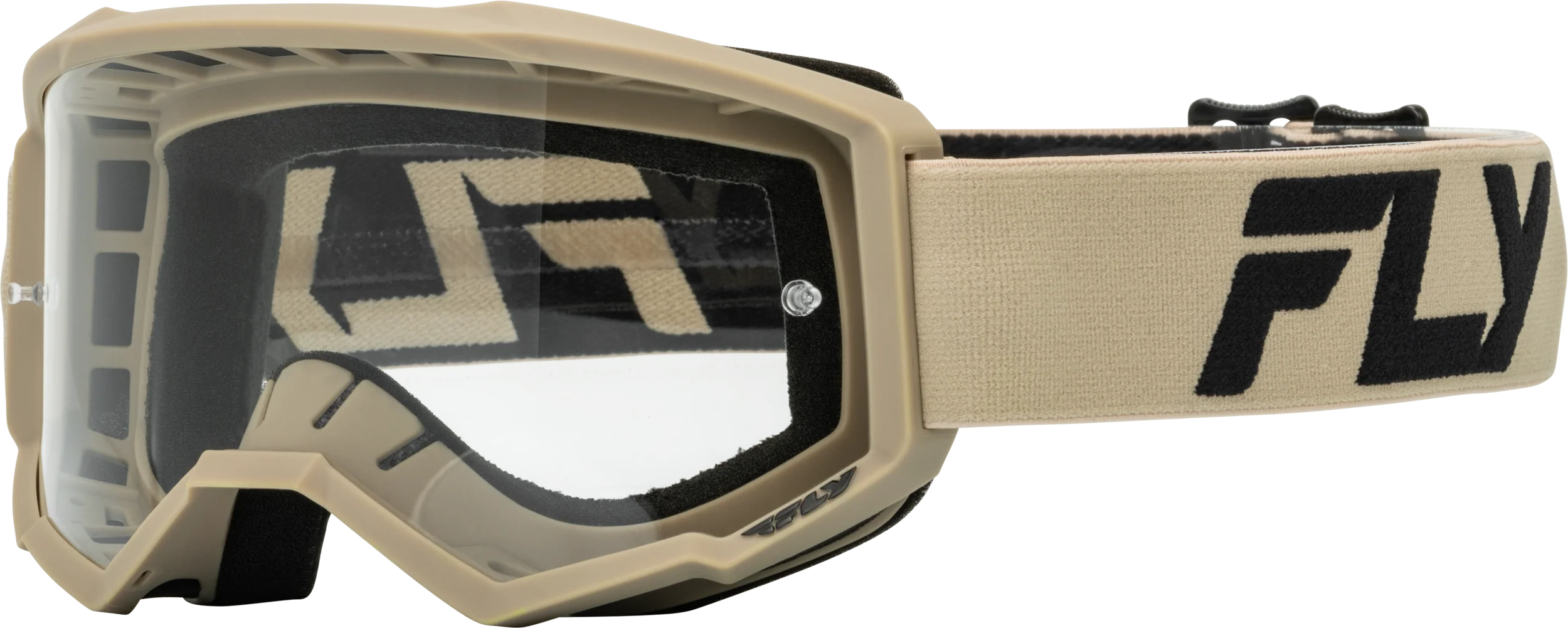 Youth Focus Goggle Khaki/Black W/ Clear Lens - Image 2