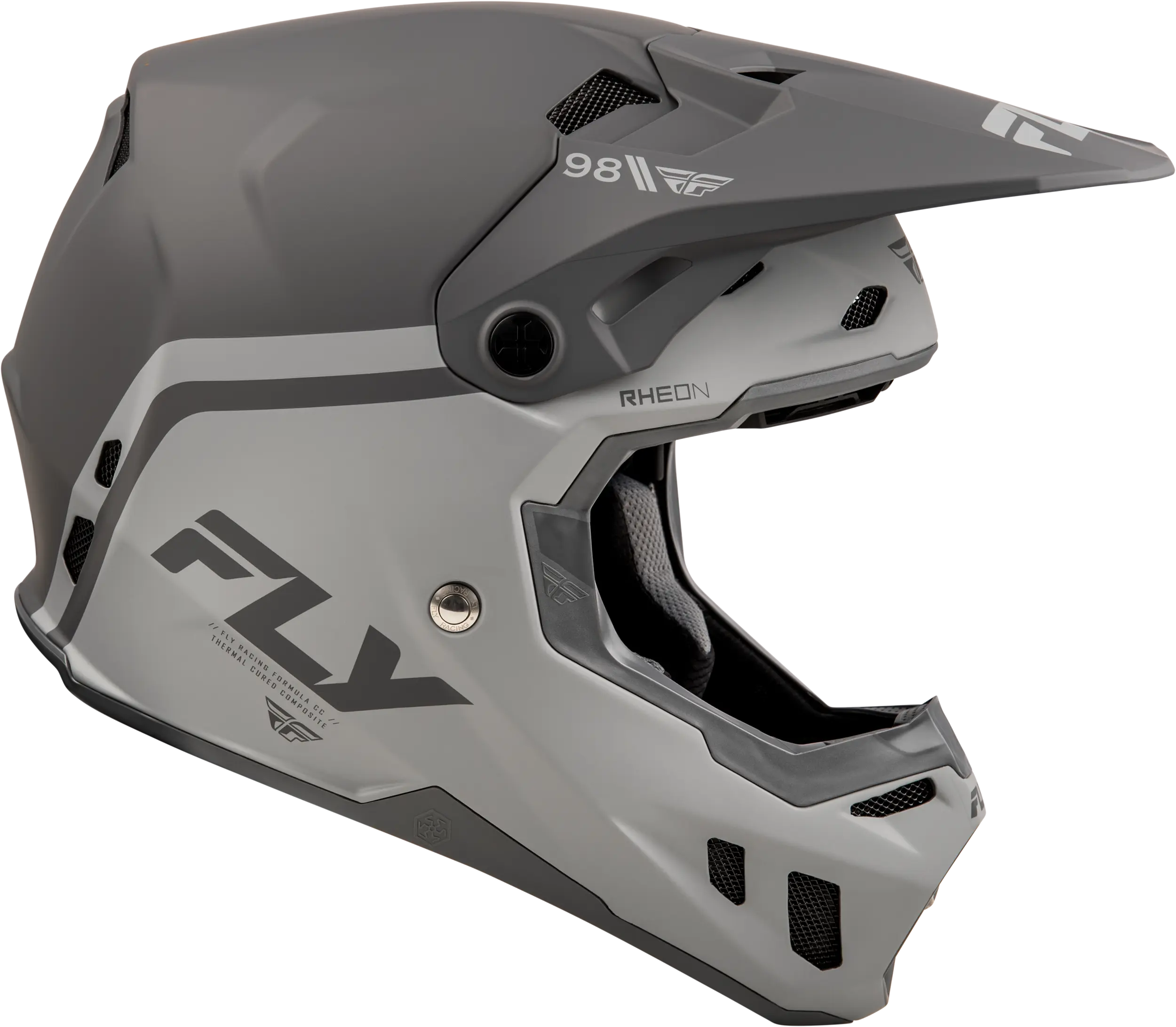 FLY RACING Youth Formula Cc Objective Matte Black/Grey Helmet - Image 4