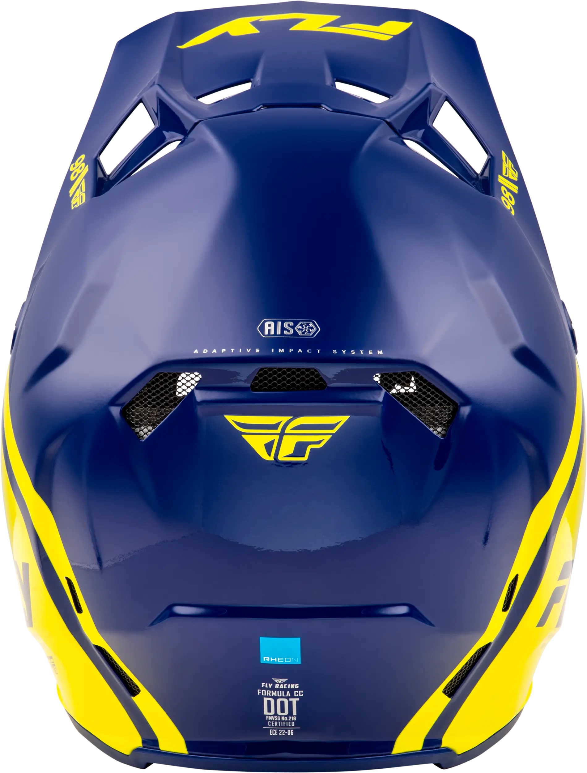 FLY RACING Youth Formula Cc Objective Navy/Yellow Helmet - Image 2