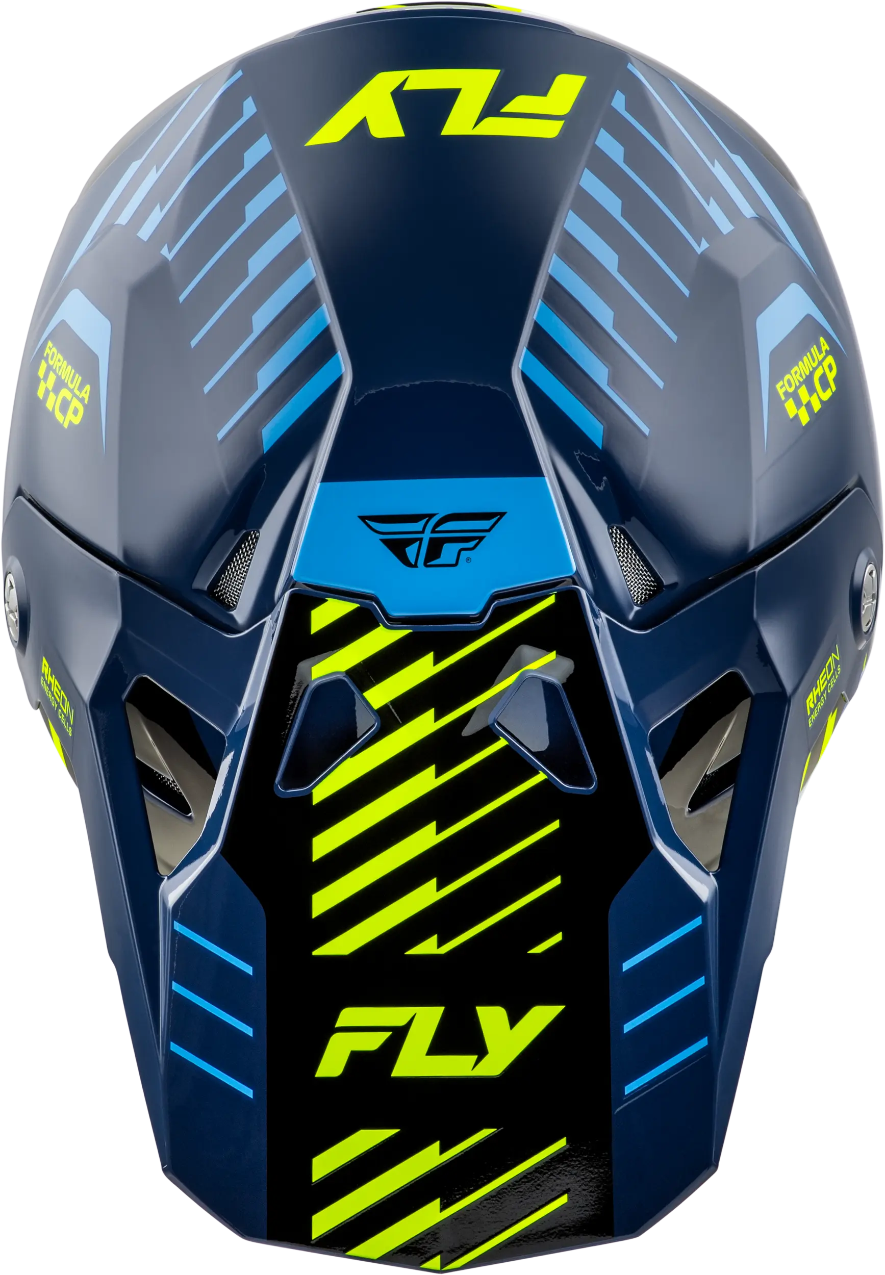 FLY RACING Youth Formula Cp Slice Navy/Hi Vis/White Helmet - Image 3