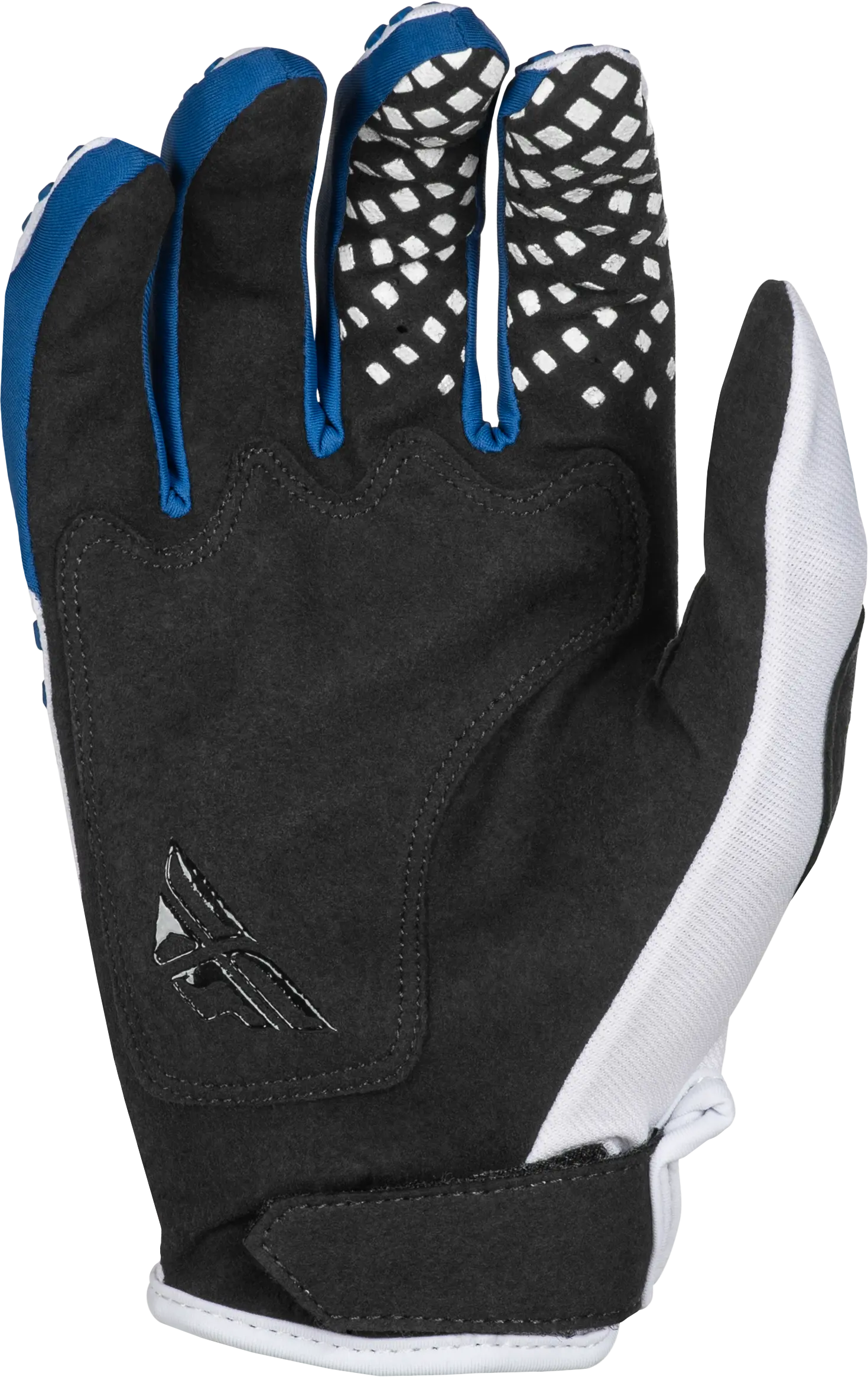 FLY RACING Youth Kinetic Center White/Navy Gloves - Image 2