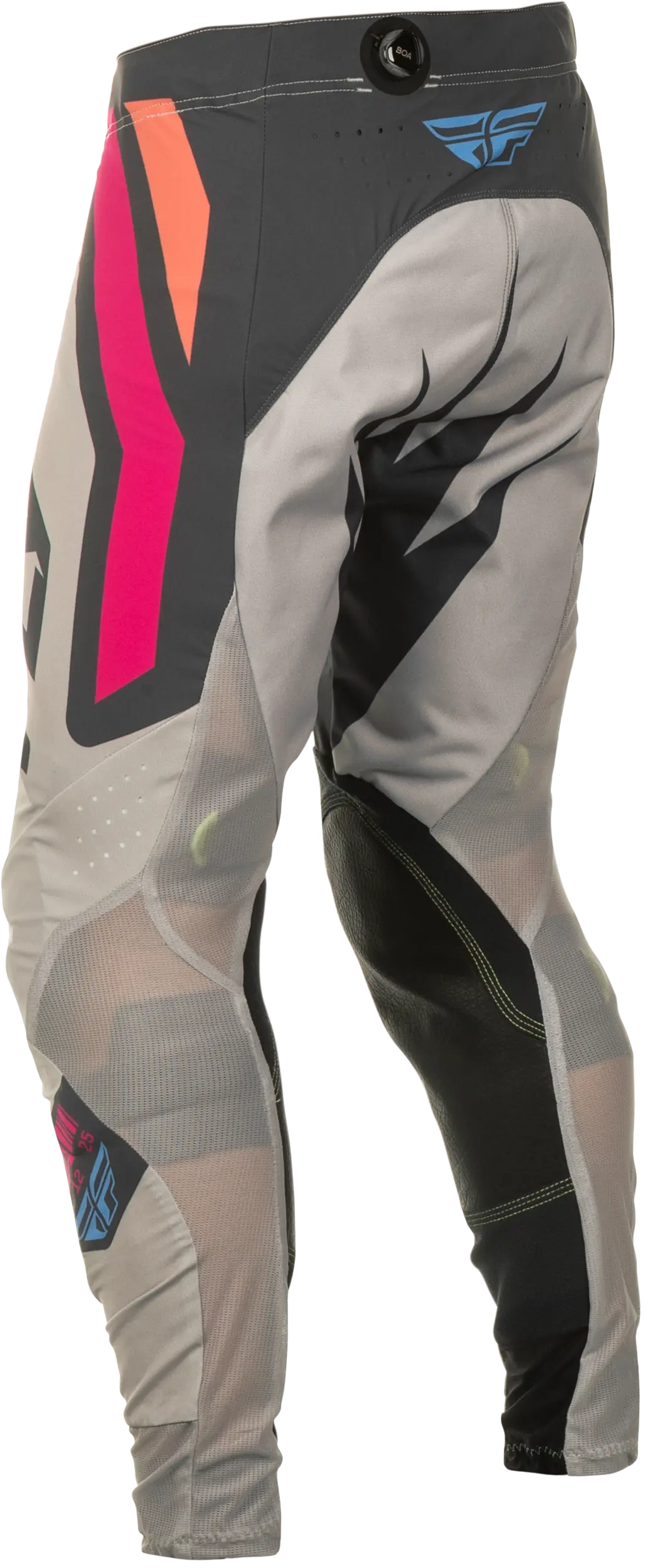 FLY RACING Youth Lite Vice Light Grey/Pink/Coral Pants - Image 2