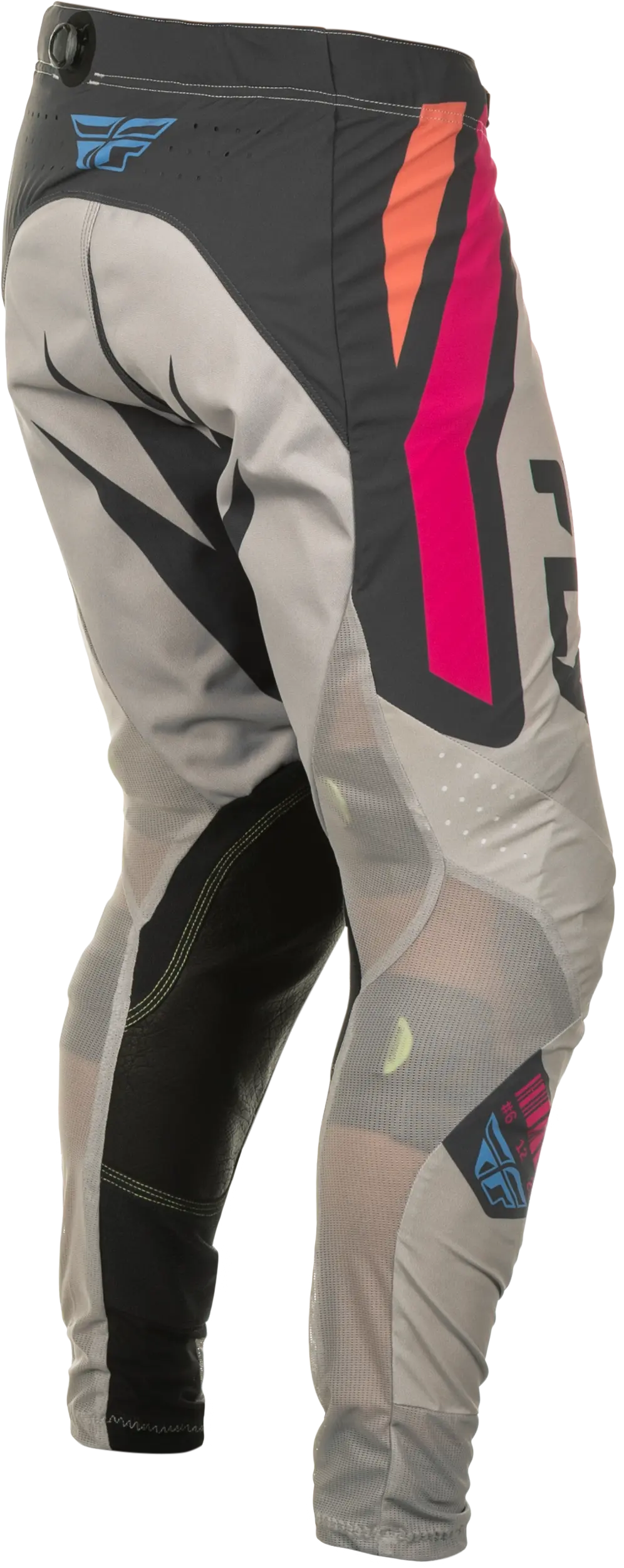 FLY RACING Youth Lite Vice Light Grey/Pink/Coral Pants - Image 3