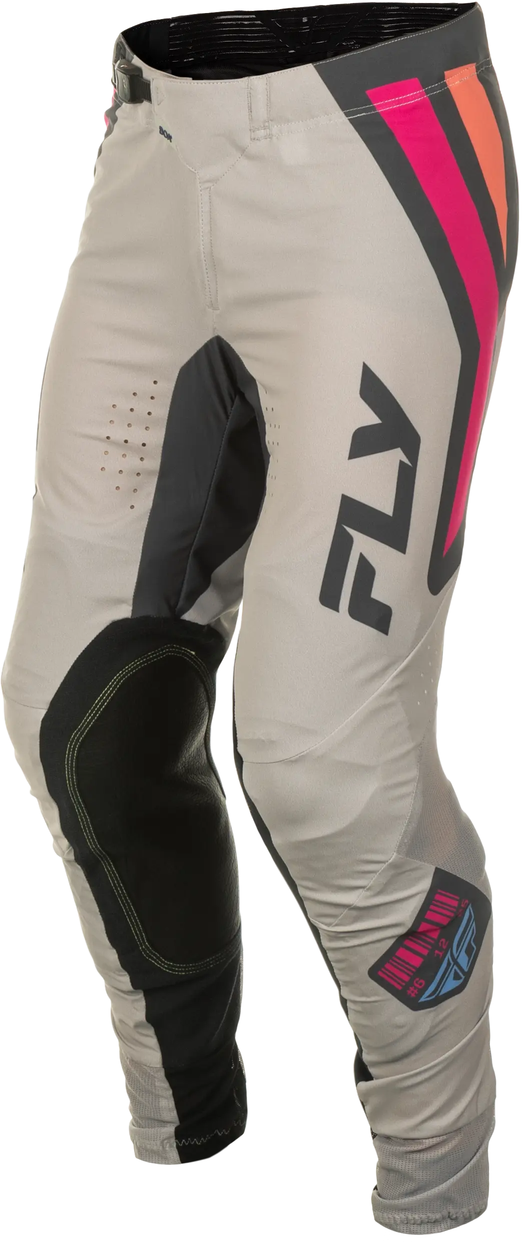 FLY RACING Youth Lite Vice Light Grey/Pink/Coral Pants - Image 4