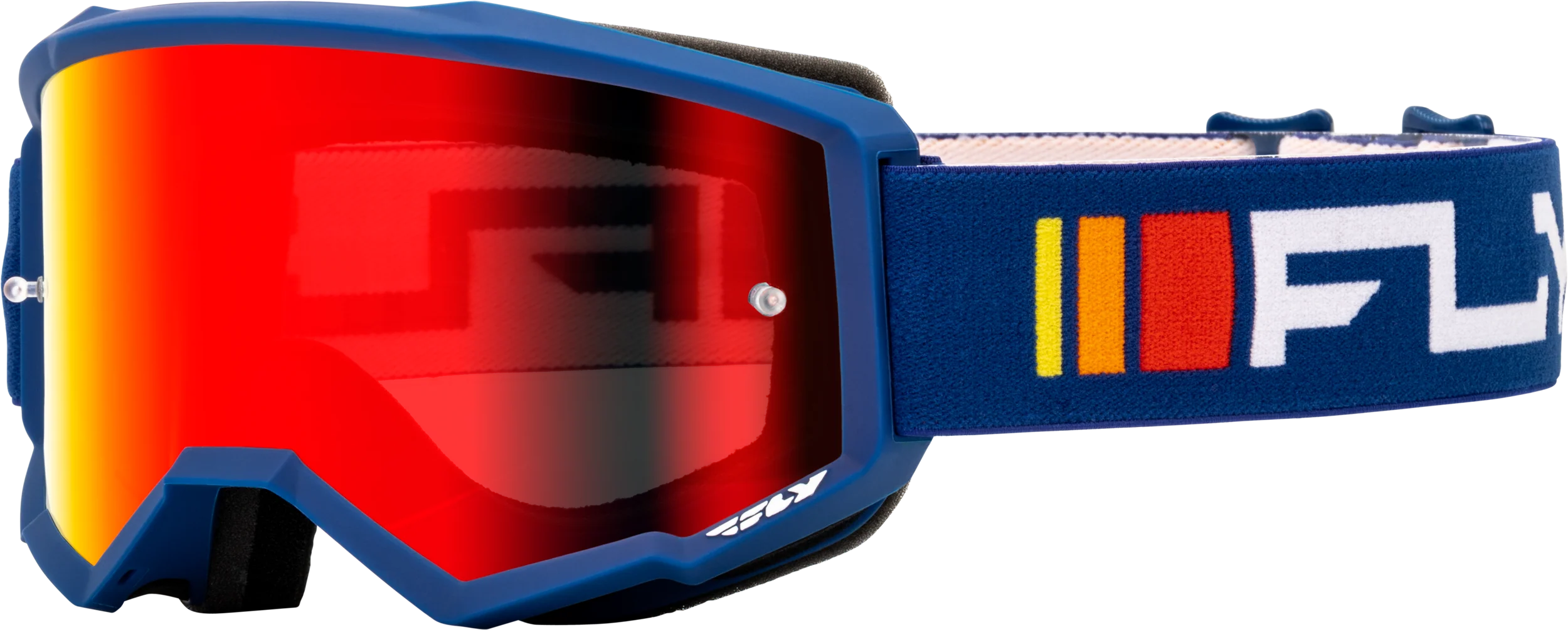 Youth Zone Goggle Navy/White W/ Red Mirror/Smoke Lens - Image 2