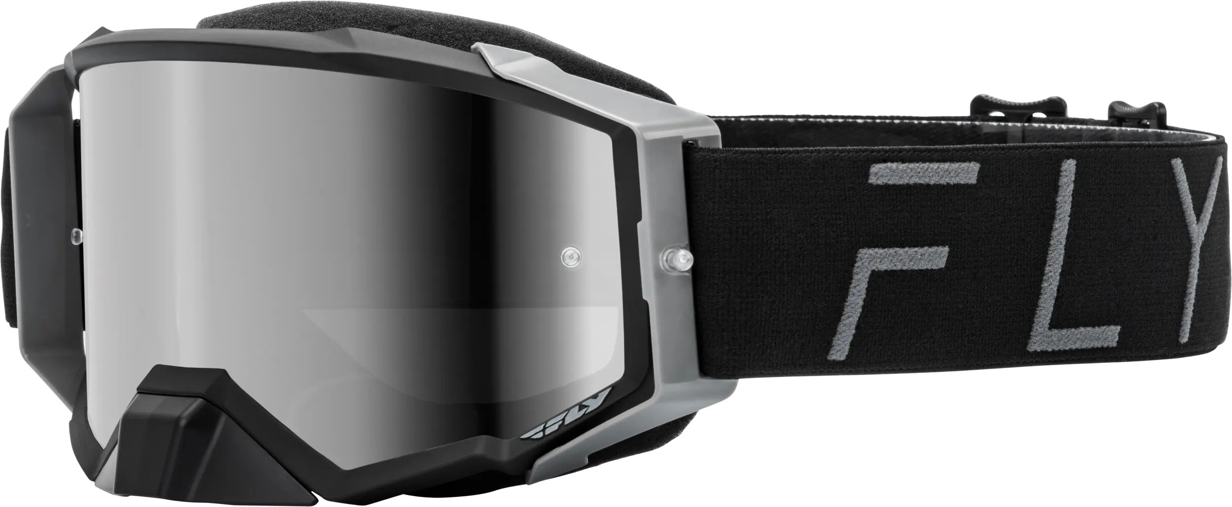 Fly Racing Zone Pro Goggle Black/Grey W/ Black Mirror/Smoke Lens