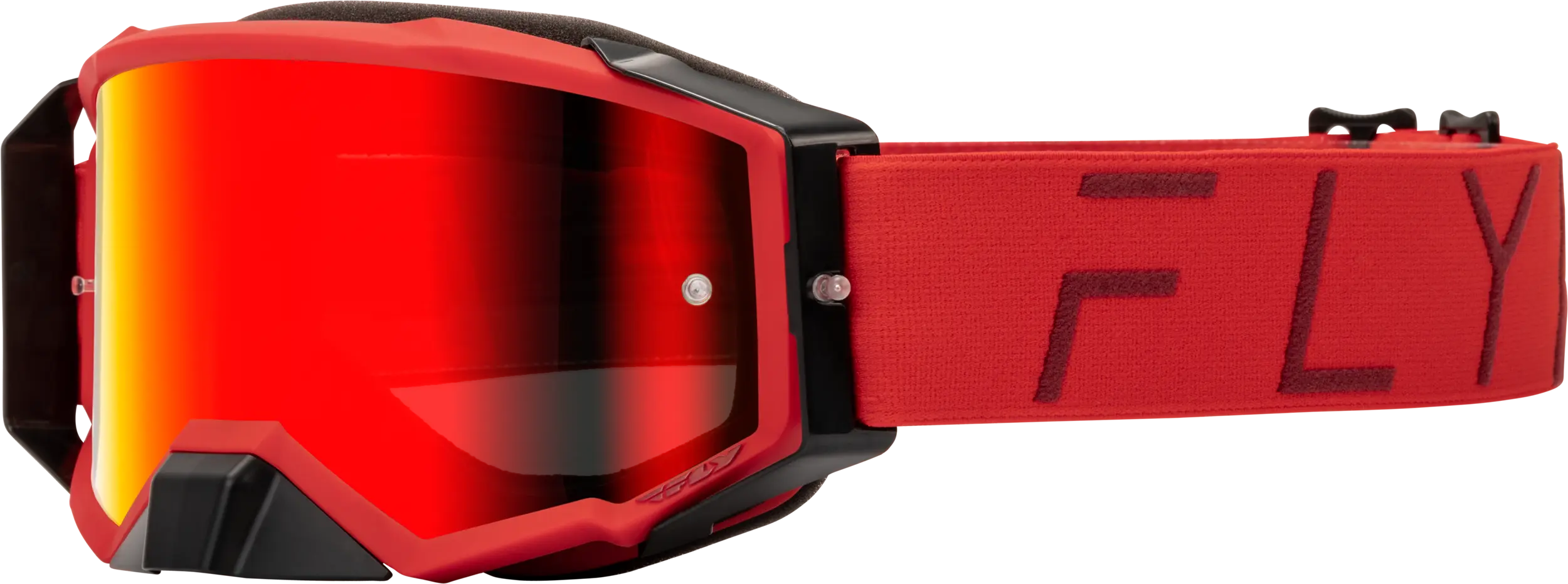 Fly Racing Zone Pro Goggle Red W/ Red Mirror/Smoke Lens