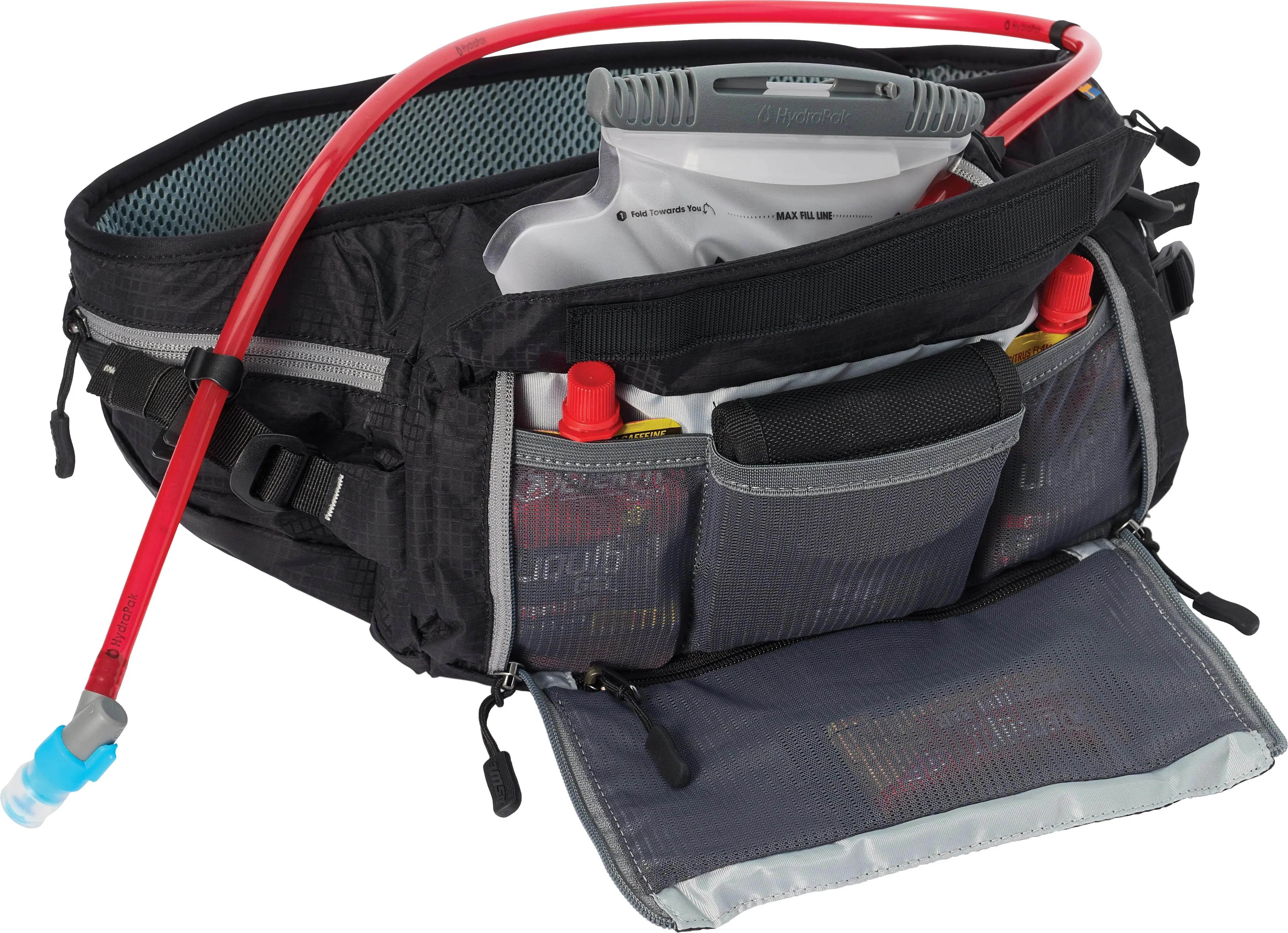 USWE Zulo 6L Vented Hip Pack with Plug-n-Play 1.5L bladder - Black Carbon - Image 2
